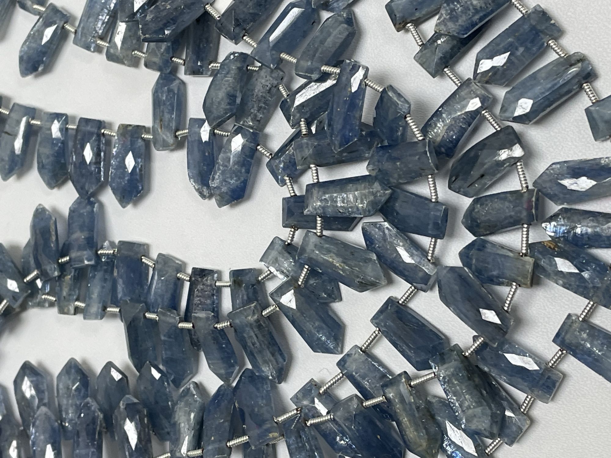 Blue Kyanite Fan Cut Faceted