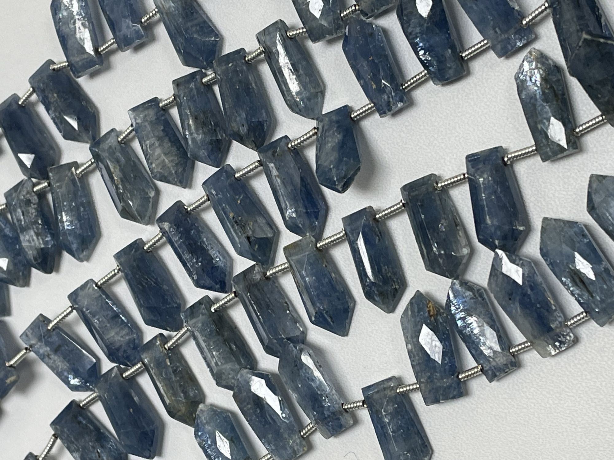 Blue Kyanite Fan Cut Faceted