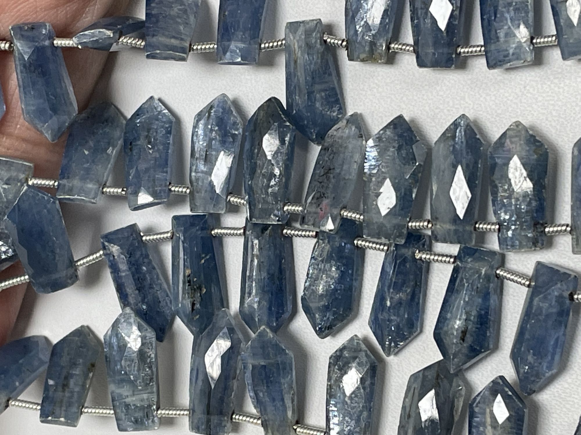 Blue Kyanite Fan Cut Faceted