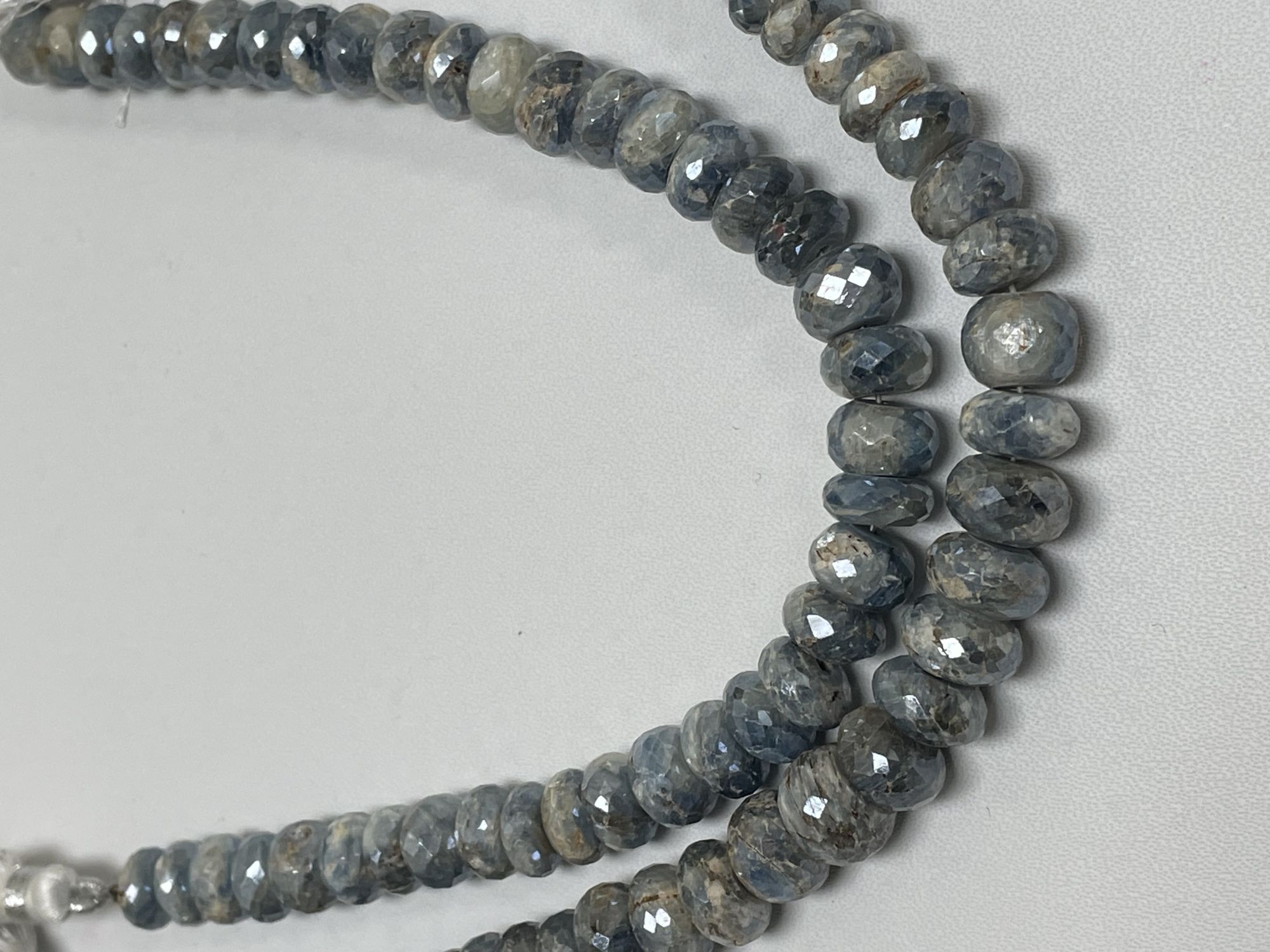 Coated Kyanite Rondelle Faceted