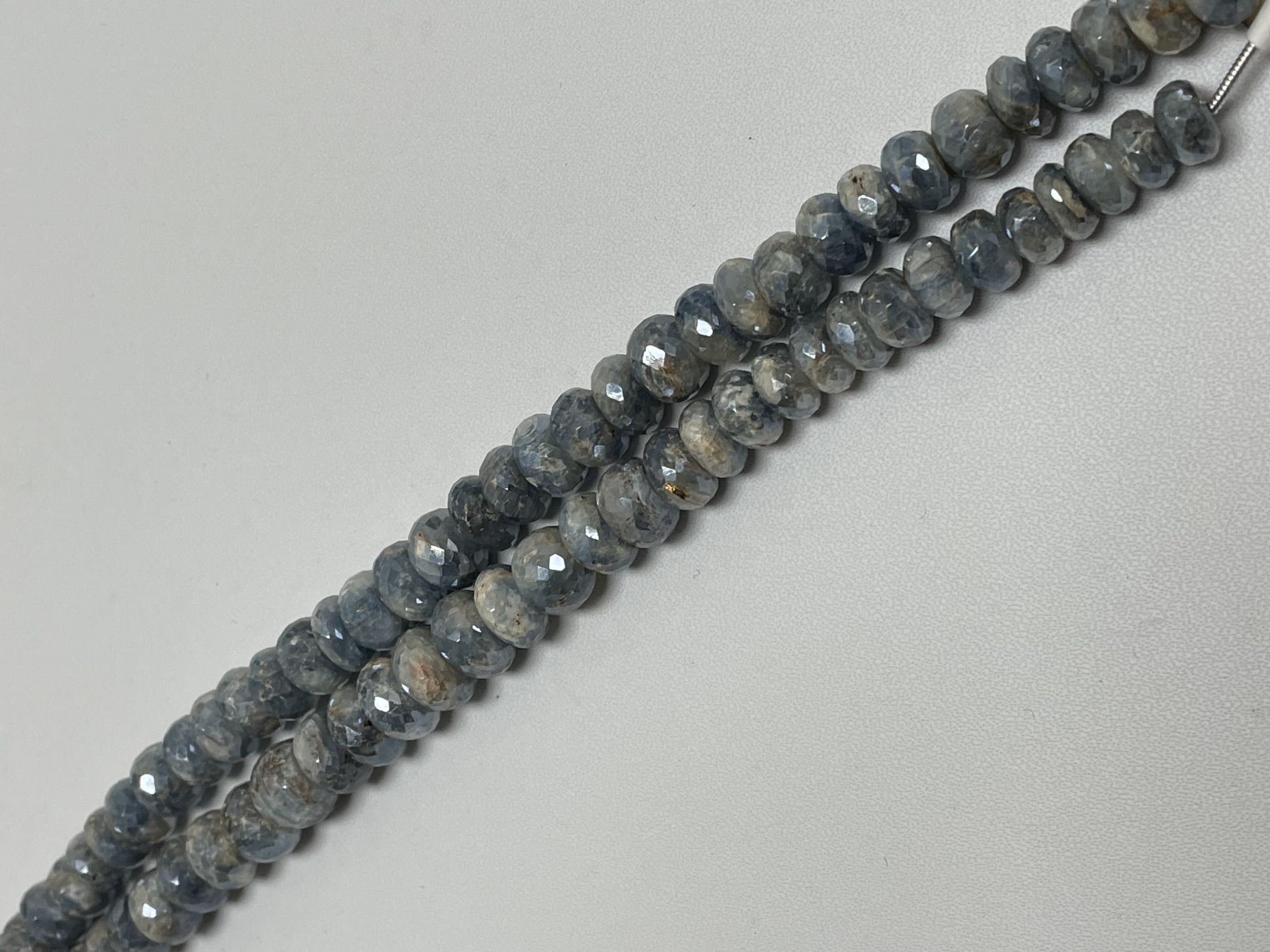 Coated Kyanite Rondelle Faceted