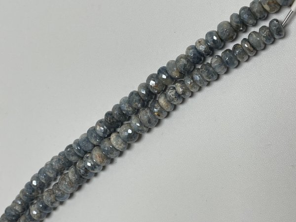 Coated Kyanite Rondelle Faceted