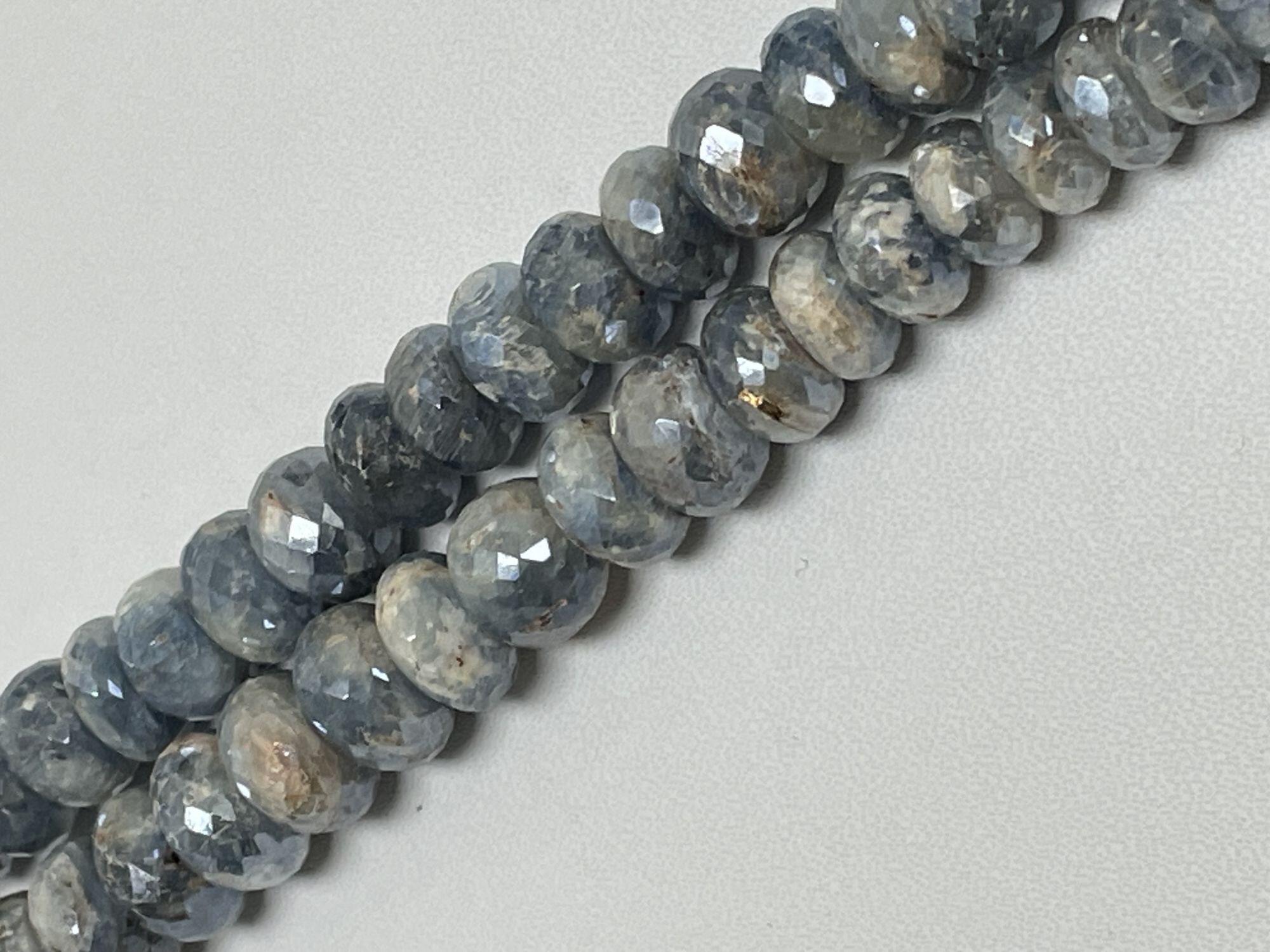 Coated Kyanite Rondelle Faceted