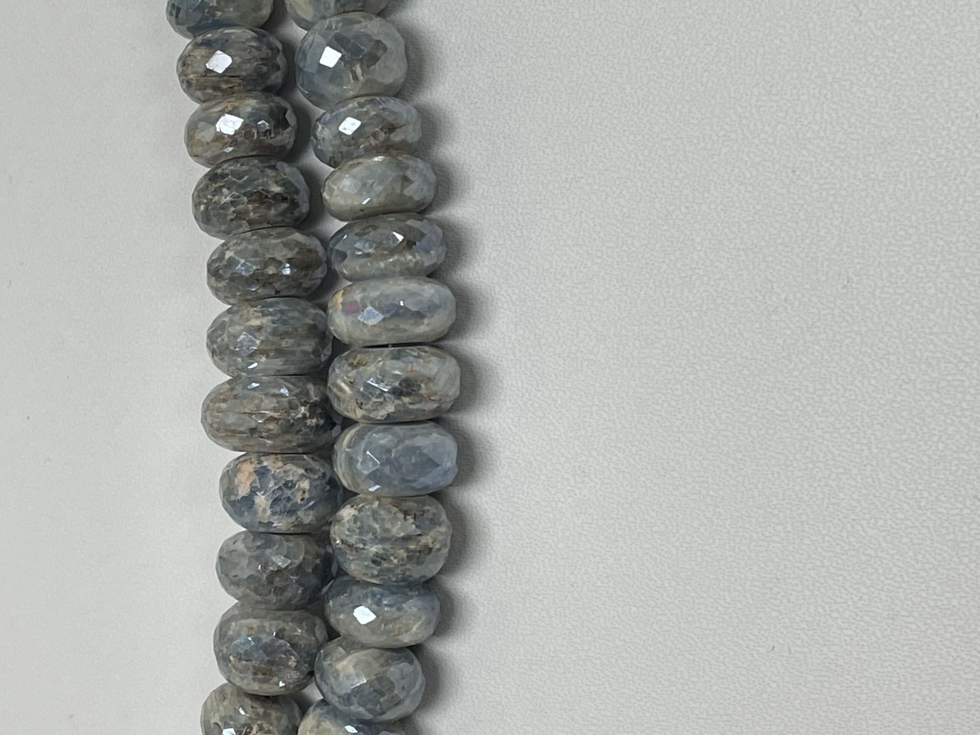 Coated Kyanite Rondelle Faceted