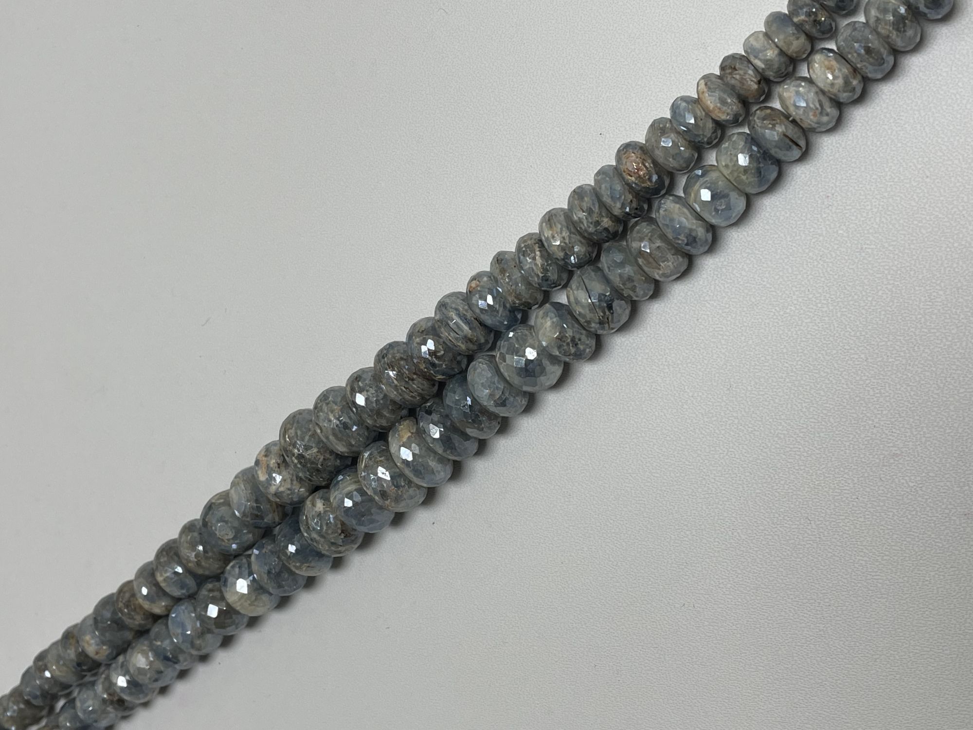 Coated Kyanite Rondelle Faceted