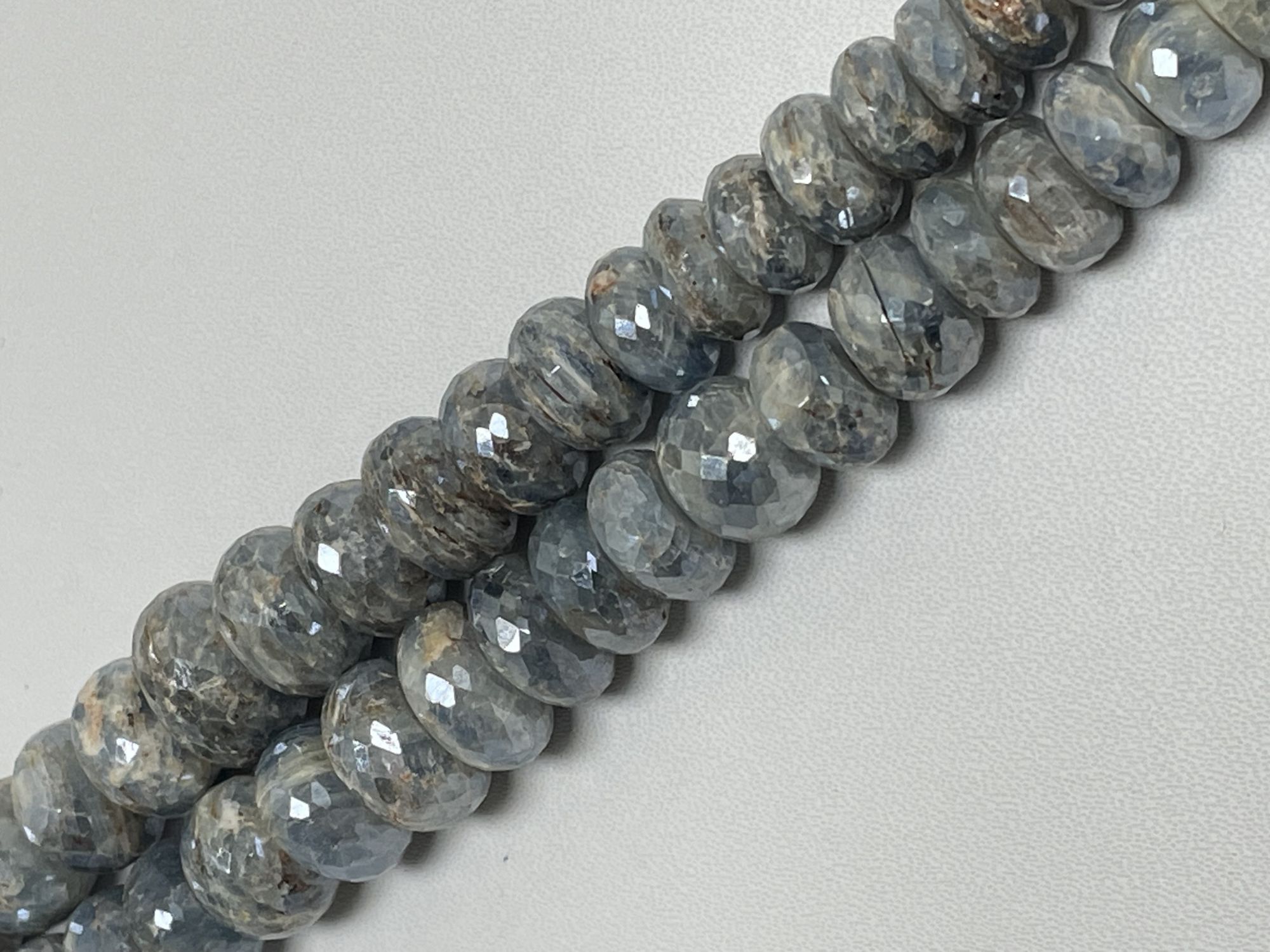 Coated Kyanite Rondelle Faceted