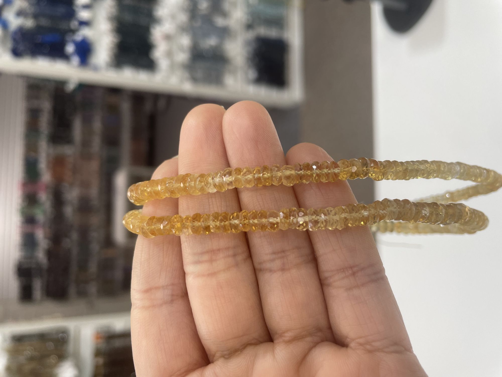 Citrine Rondelle Faceted