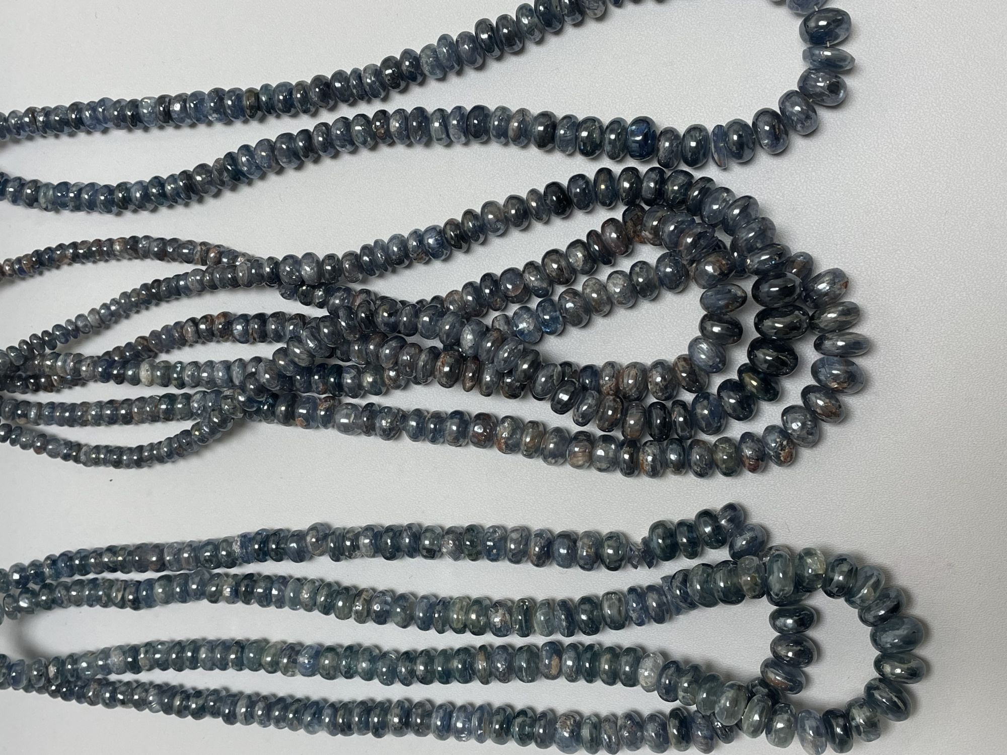 Coated Kyanite Rondelle smooth