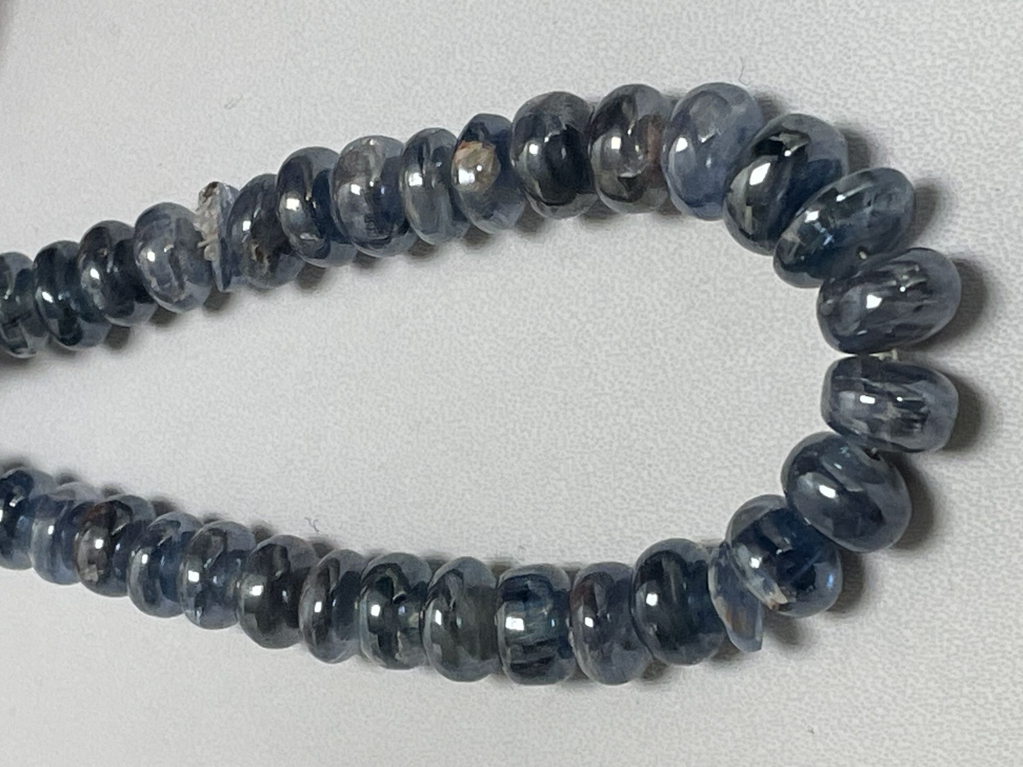 Coated Kyanite Rondelle smooth