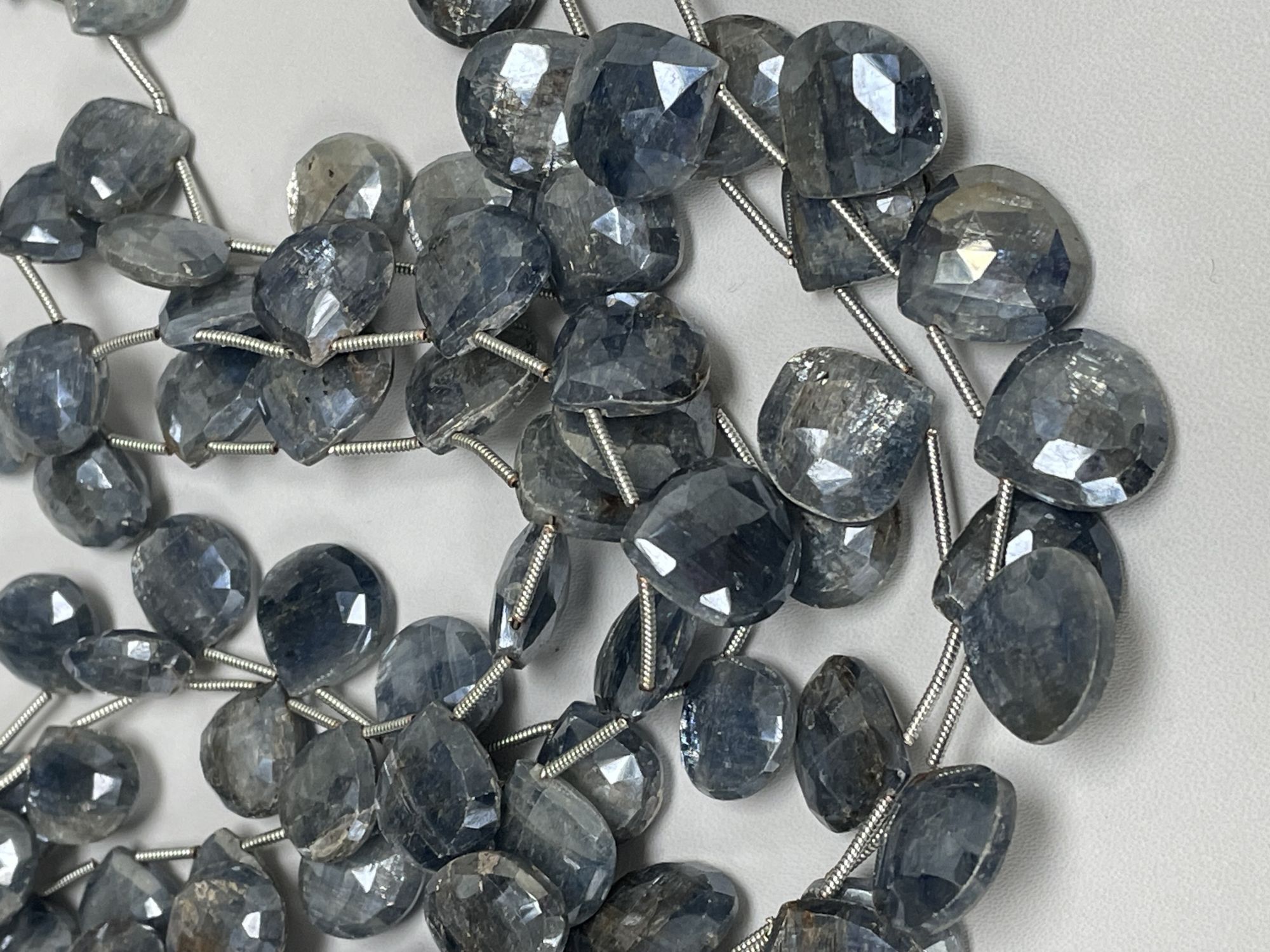 Coated Kyanite Heart Faceted