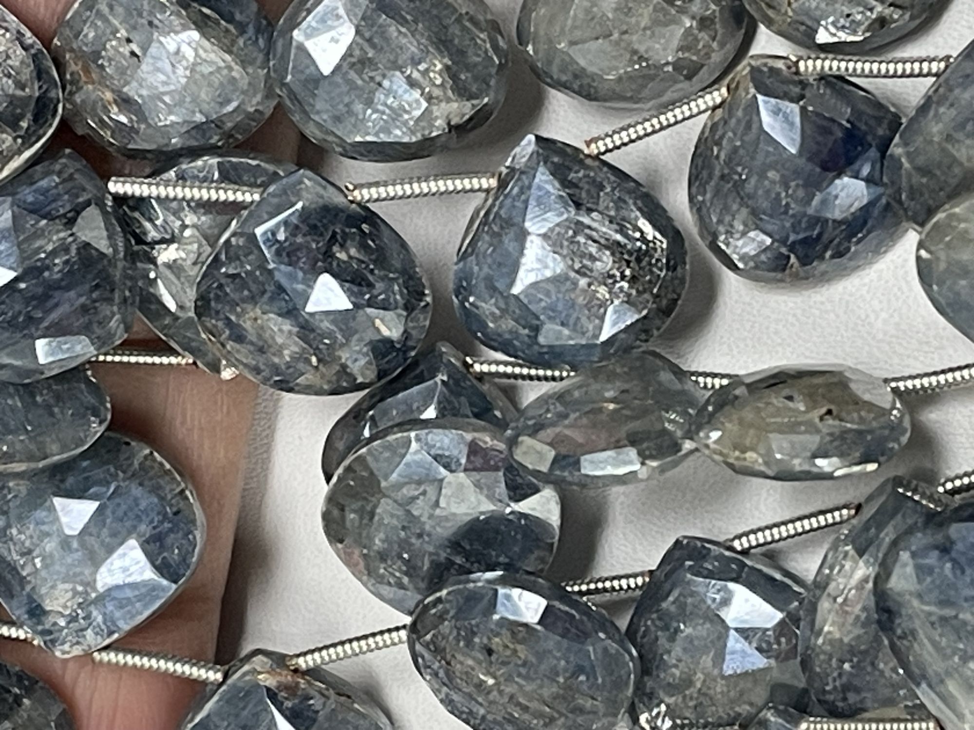 Coated Kyanite Heart Faceted