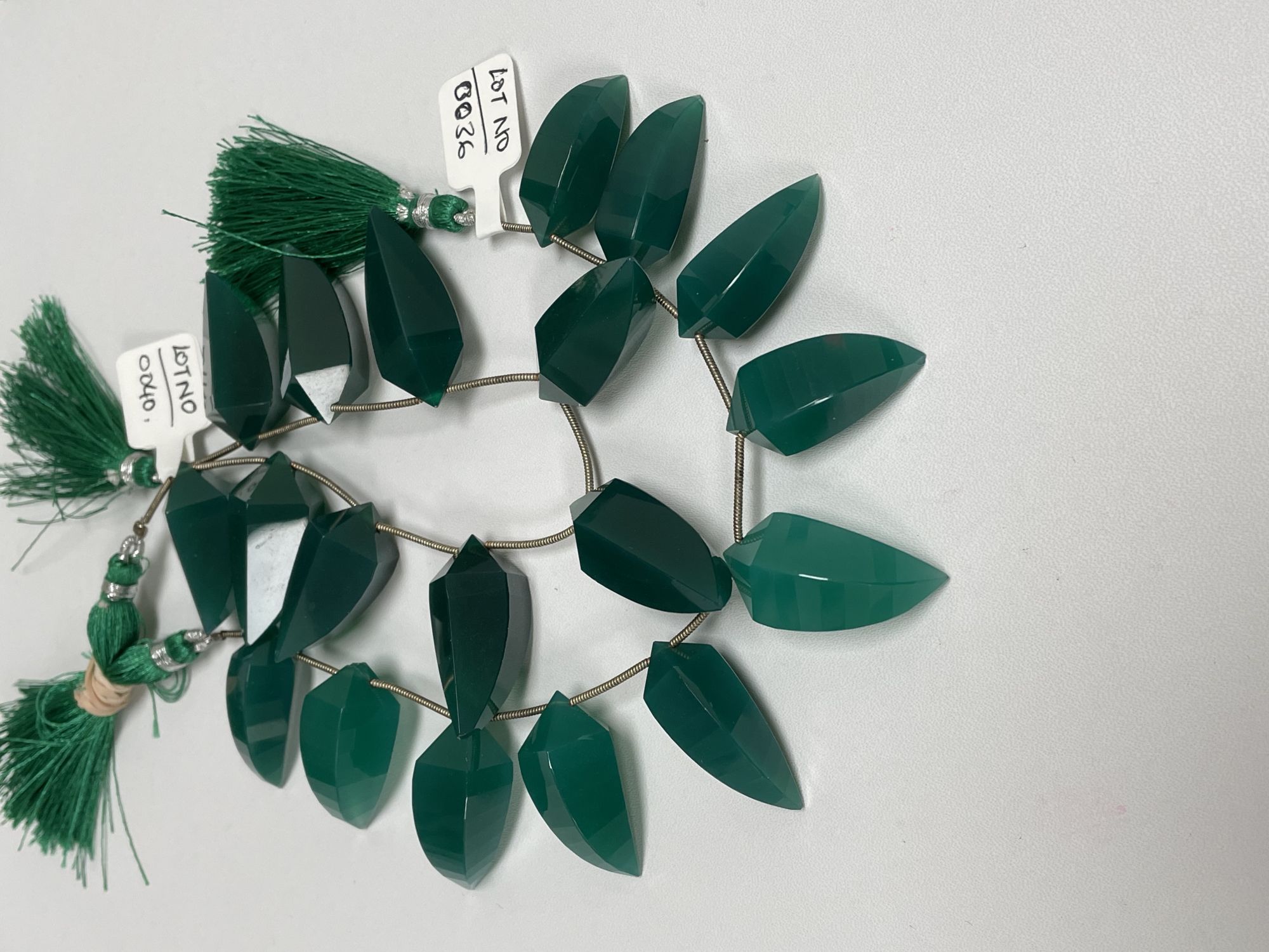Green Onyx Okra Faceted
