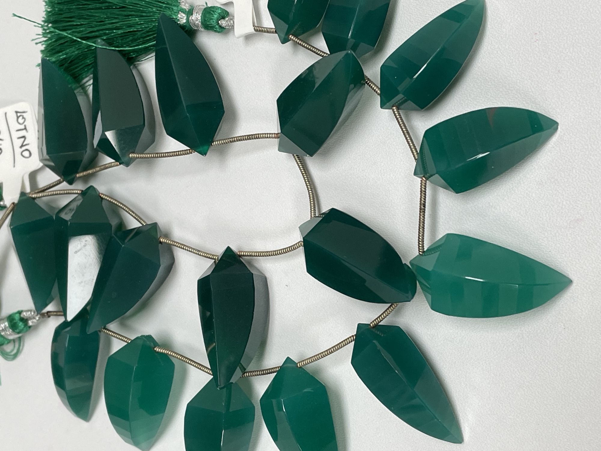 Green Onyx Okra Faceted
