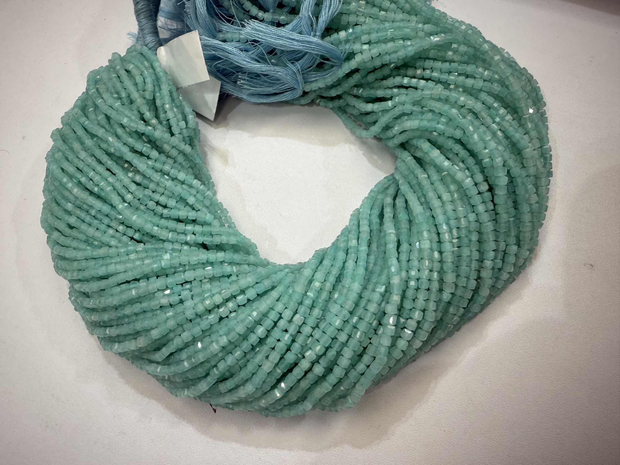 Amazonite Cube Faceted