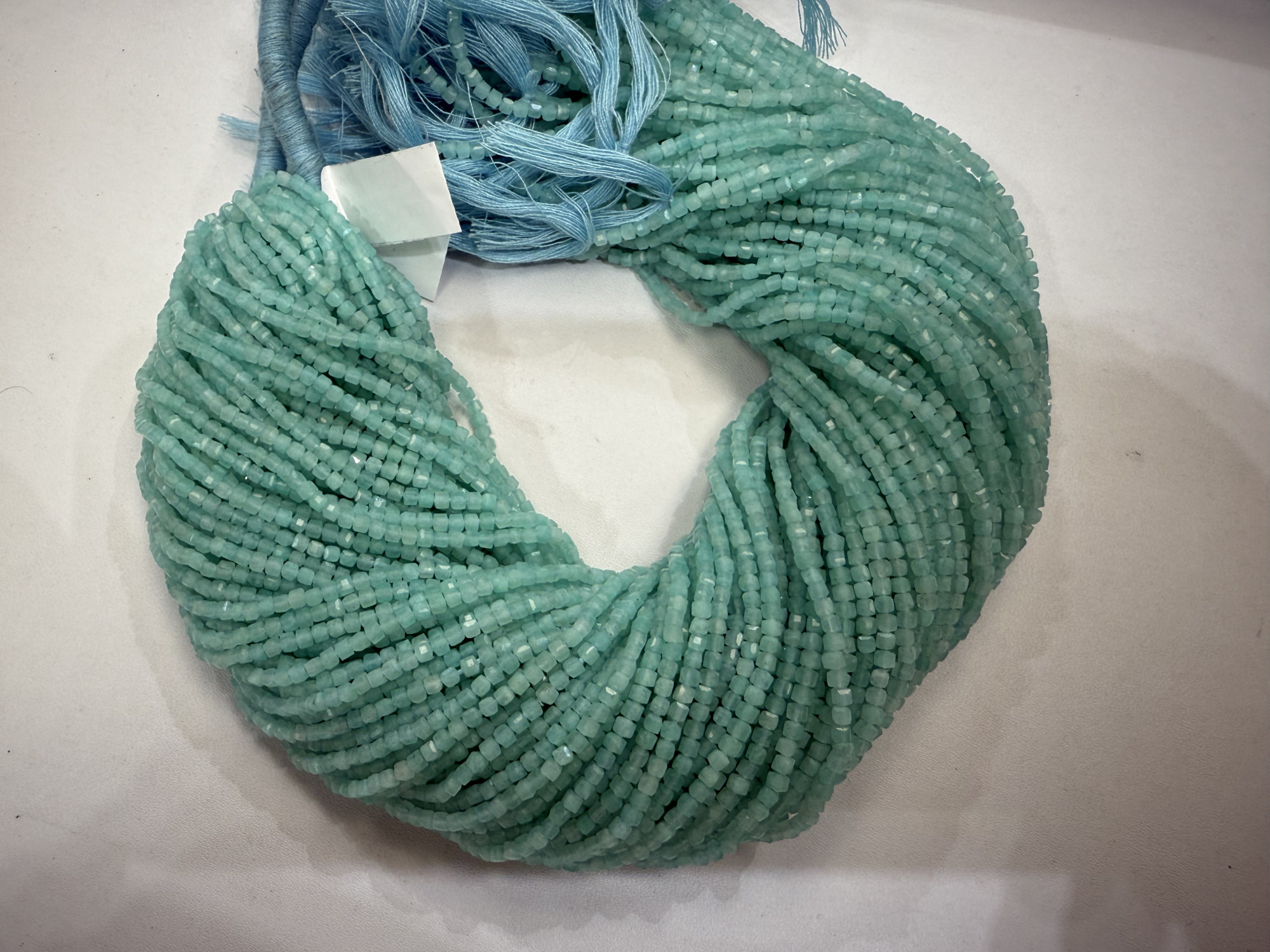 Amazonite Cube Faceted