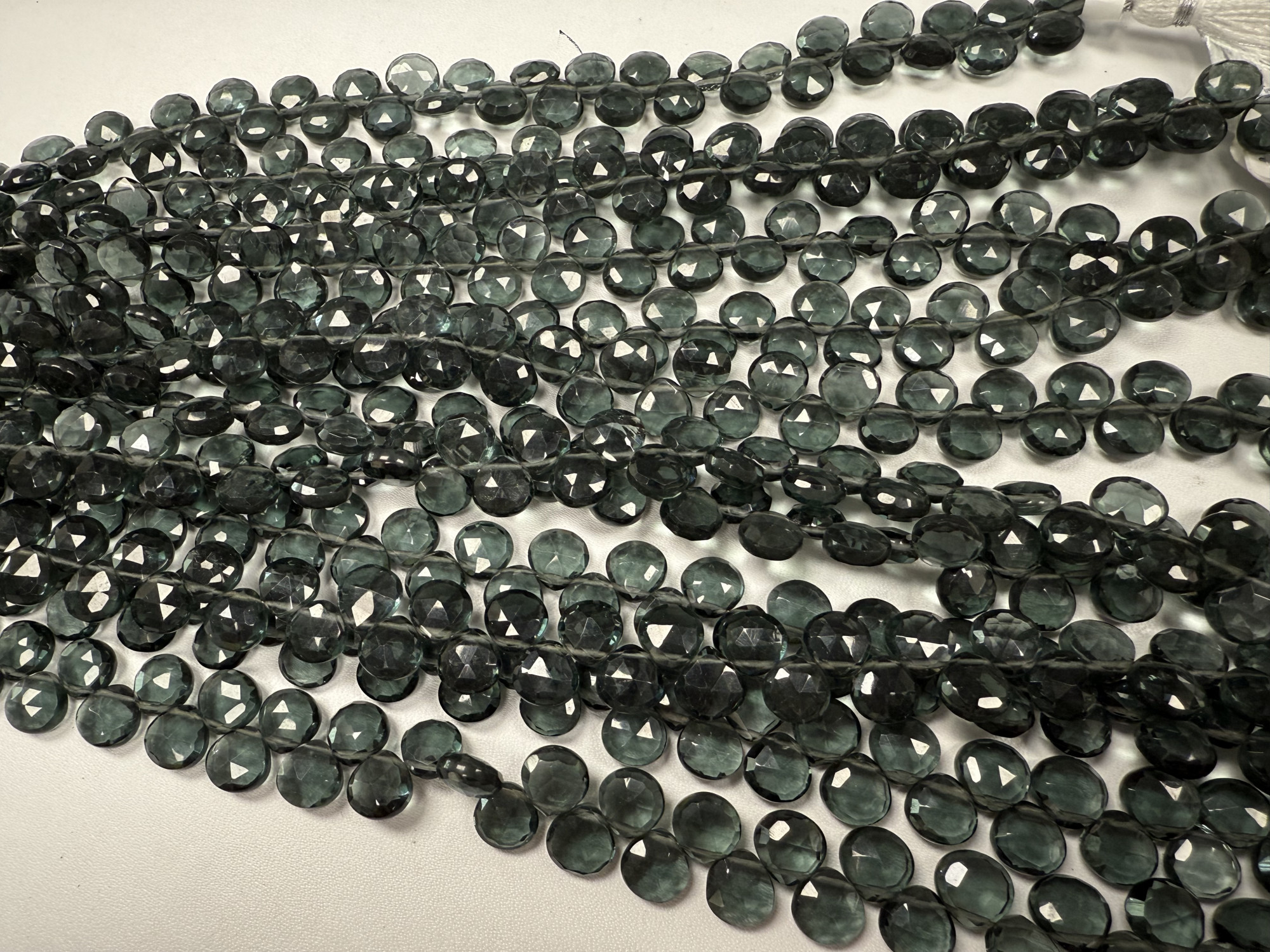 Grey hydro quartz hearts