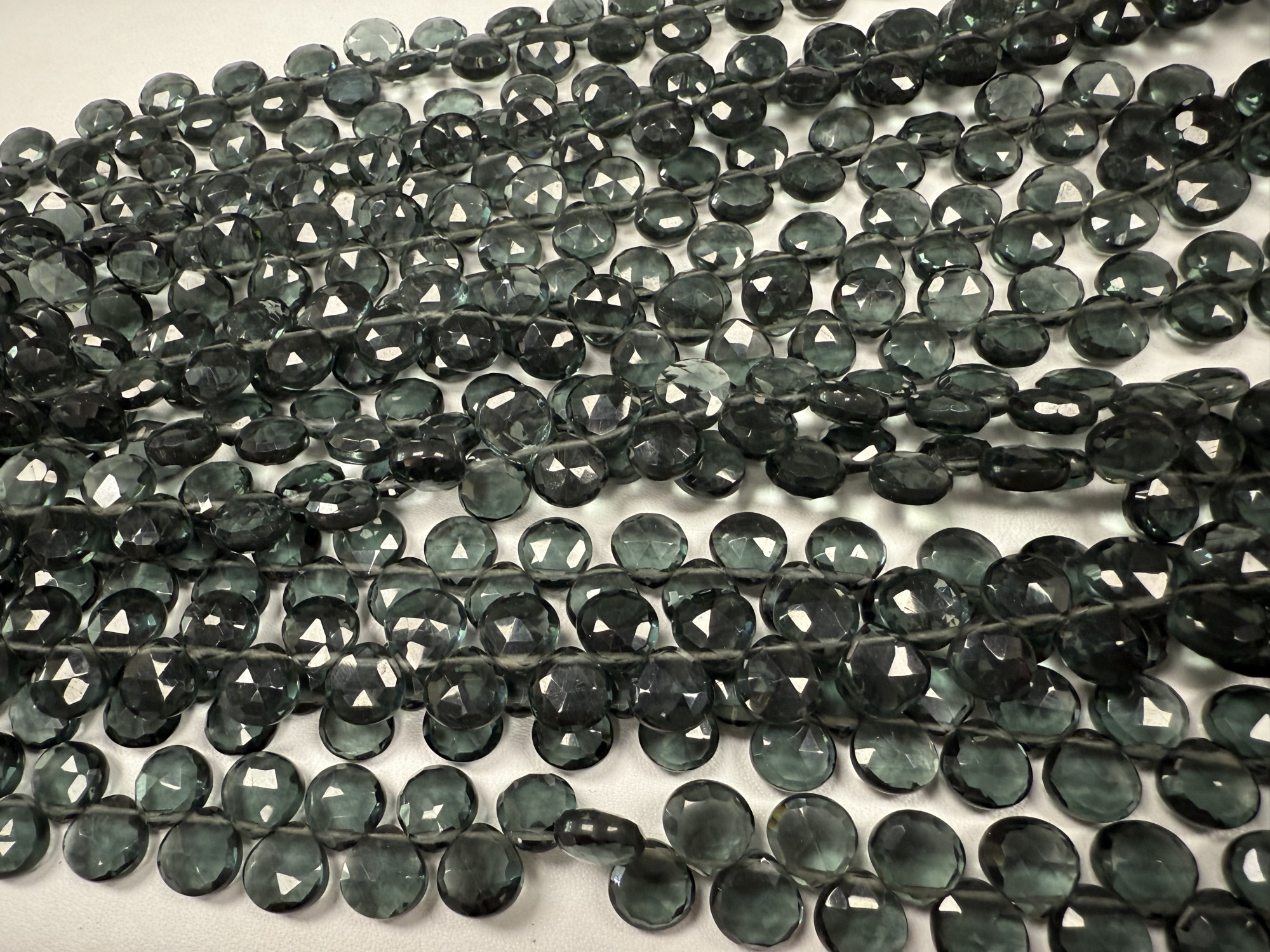 Grey hydro quartz hearts