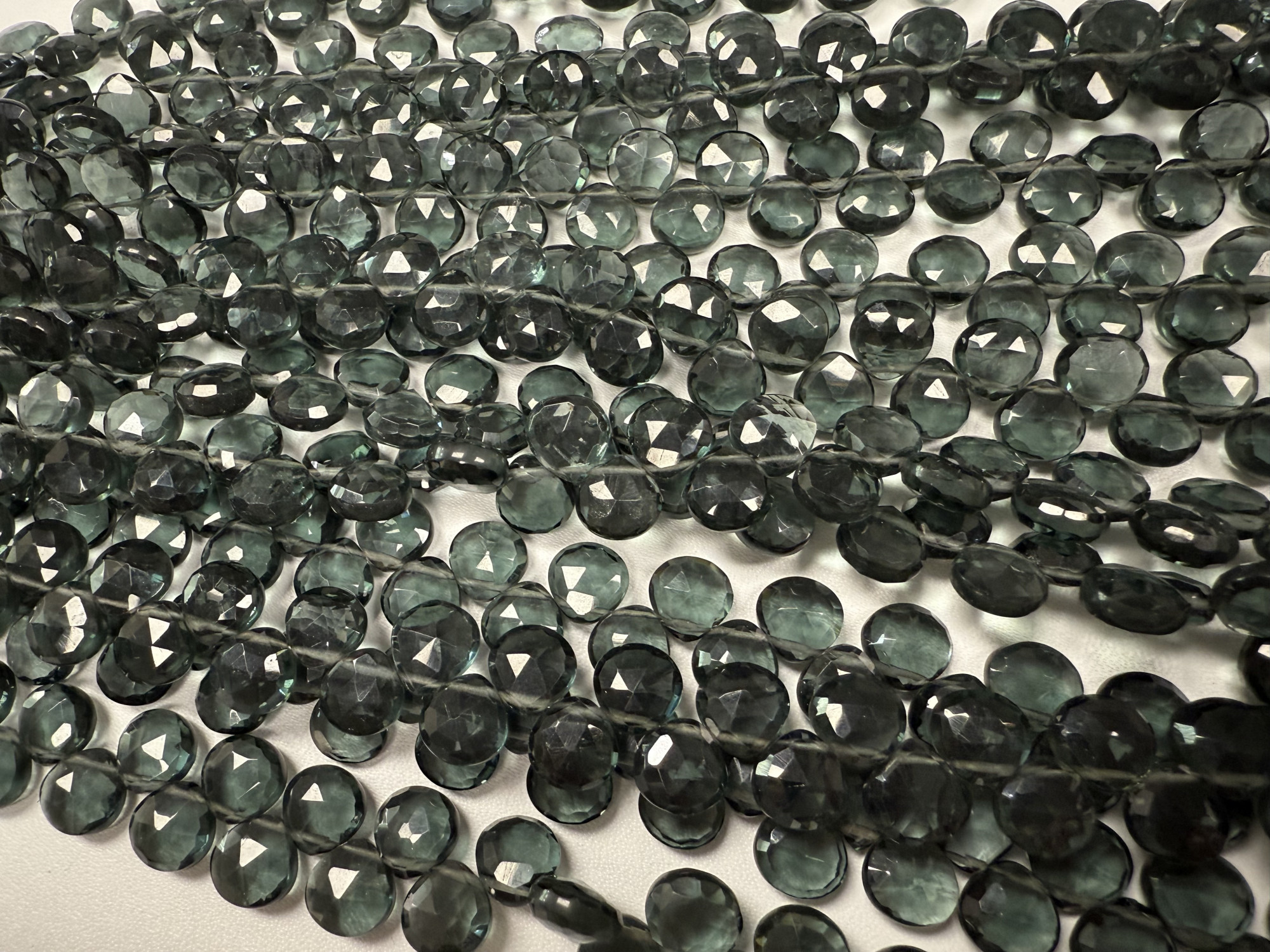 Grey hydro quartz hearts