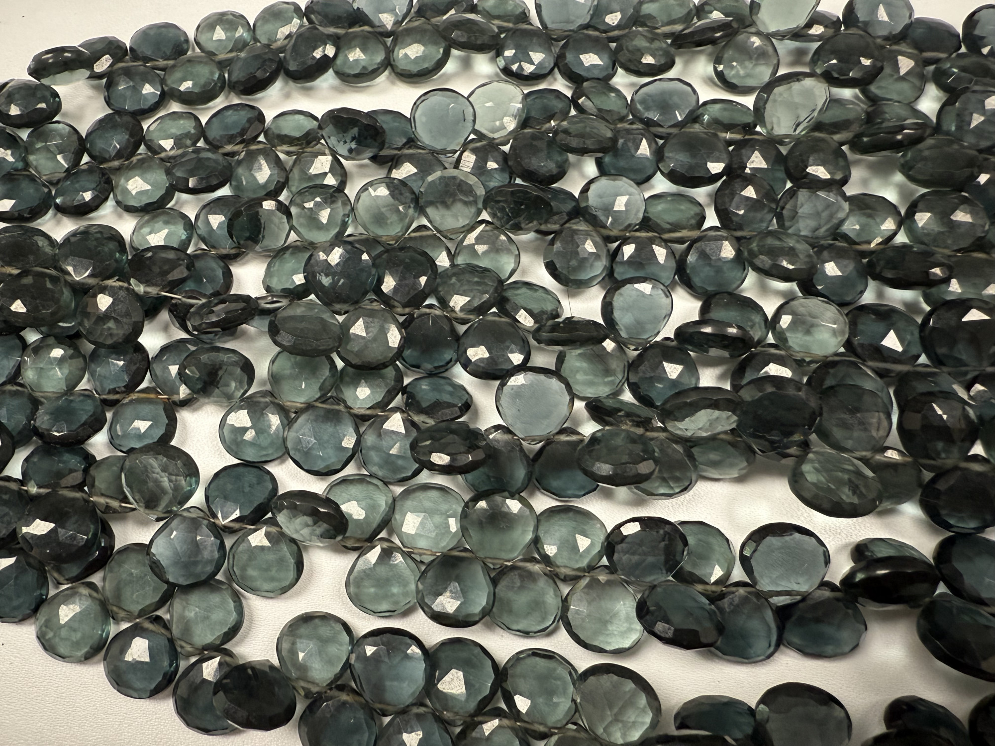 Grey hydro quartz hearts