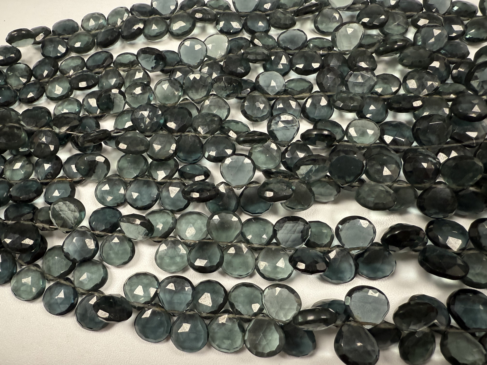 Grey hydro quartz hearts