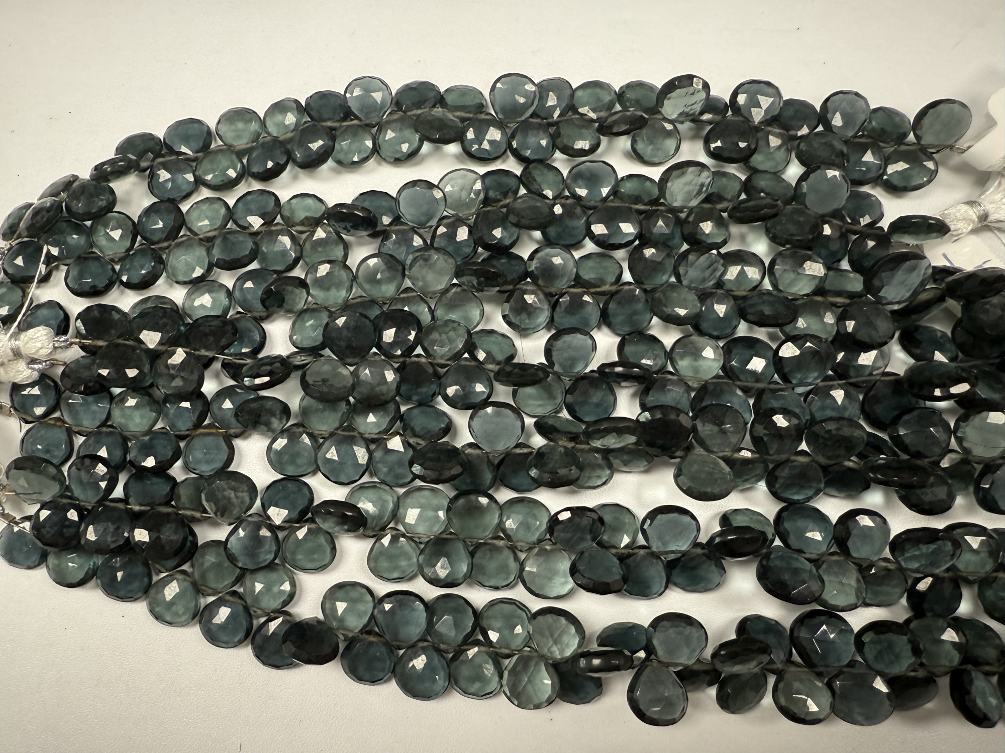 Grey hydro quartz hearts