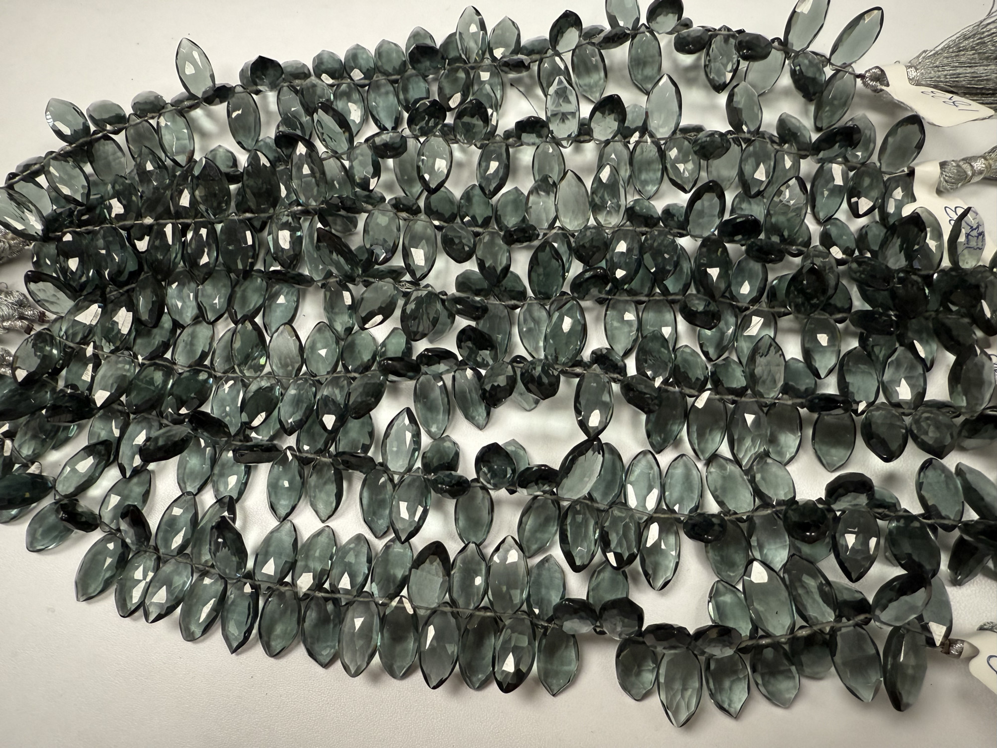 Grey Hydro Quartz Marquise Faceted