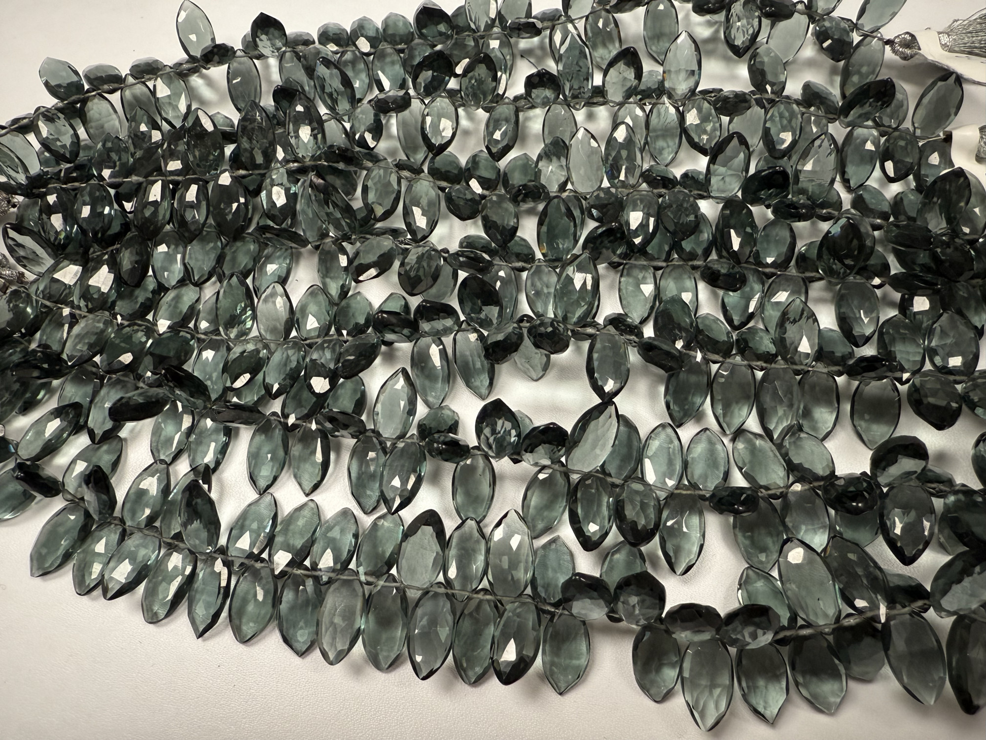 Grey Hydro Quartz Marquise Faceted