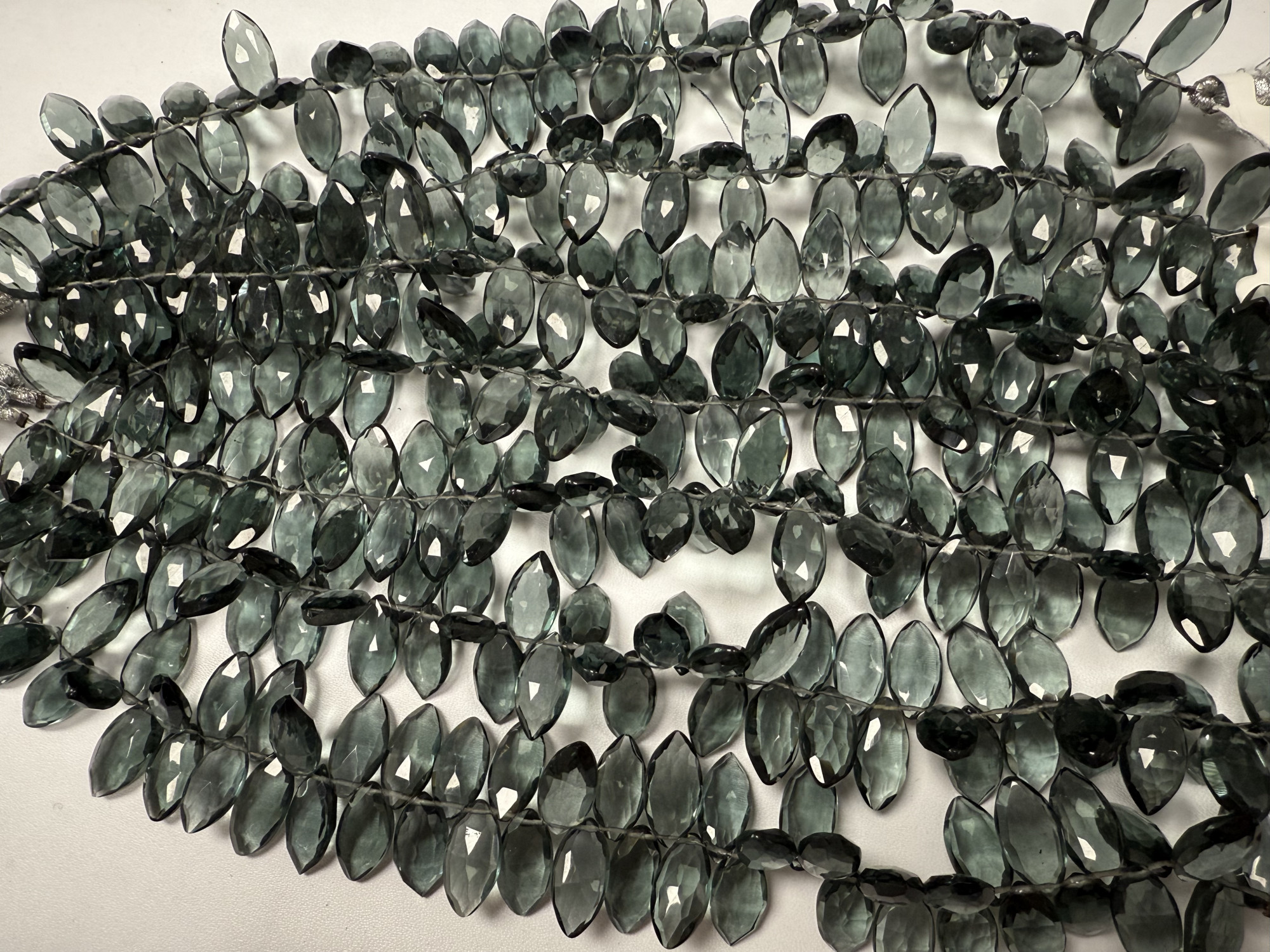 Grey Hydro Quartz Marquise Faceted