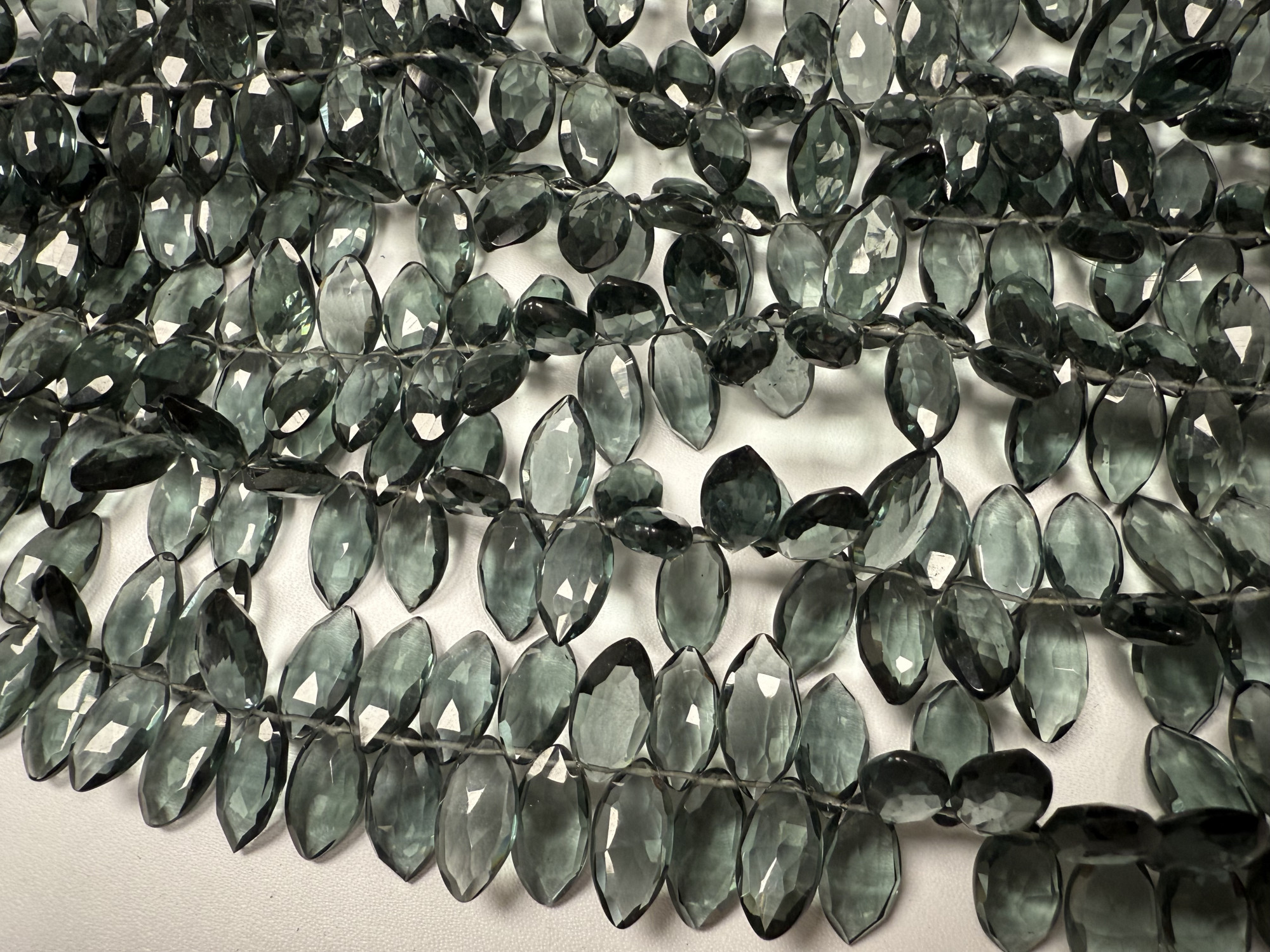 Grey Hydro Quartz  Marquise Faceted
