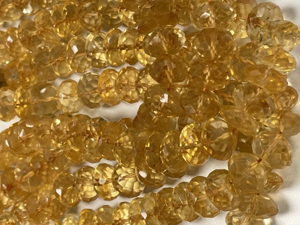 Citrine  Rondelle Faceted