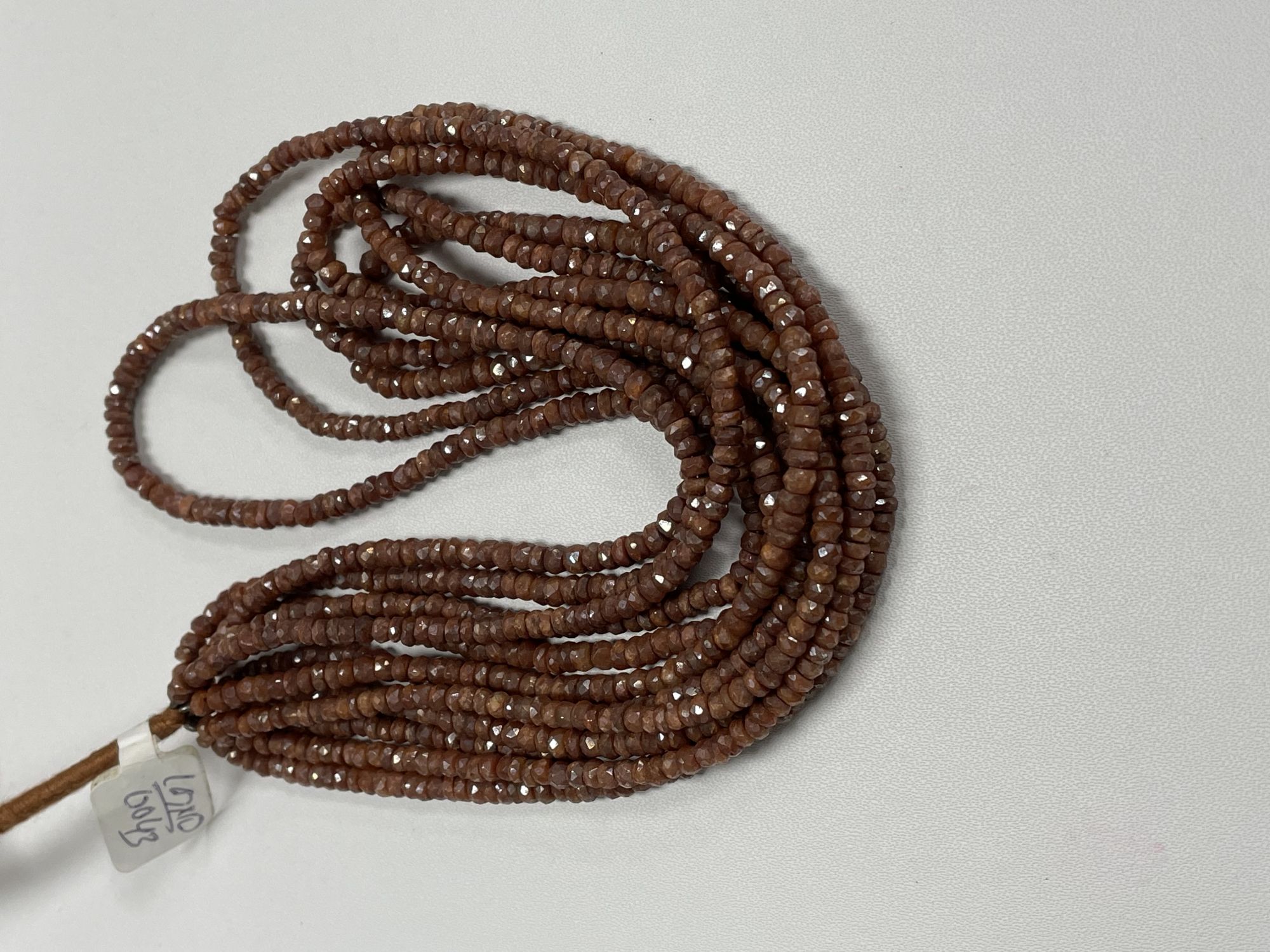 Brown Silverite Rondelle Faceted