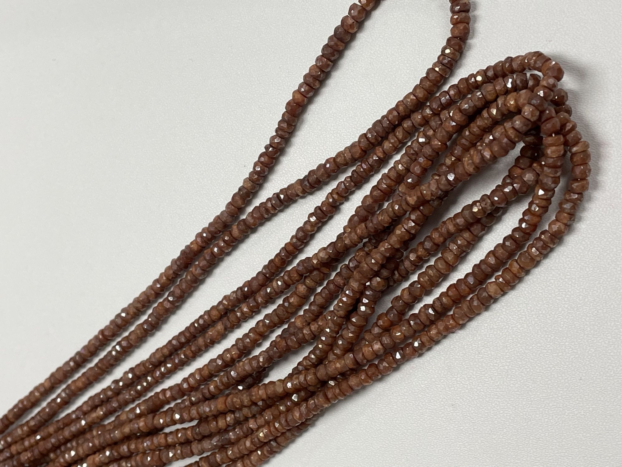 Brown Silverite Rondelle Faceted