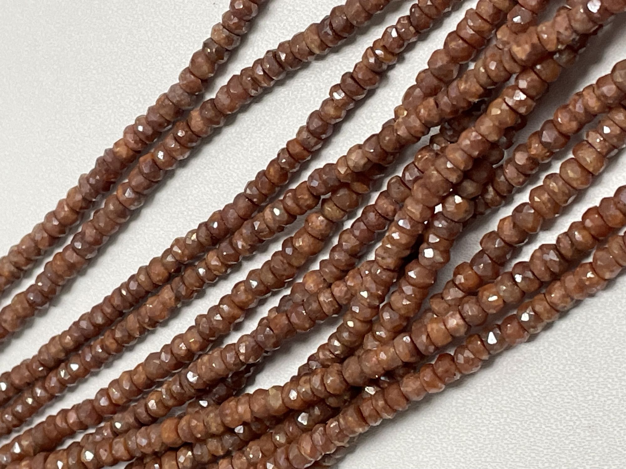Brown Silverite Rondelle Faceted
