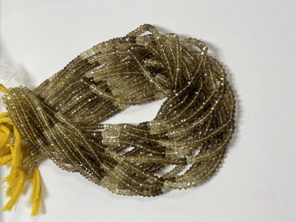 Beer Whisky Quartz Rondelle Faceted