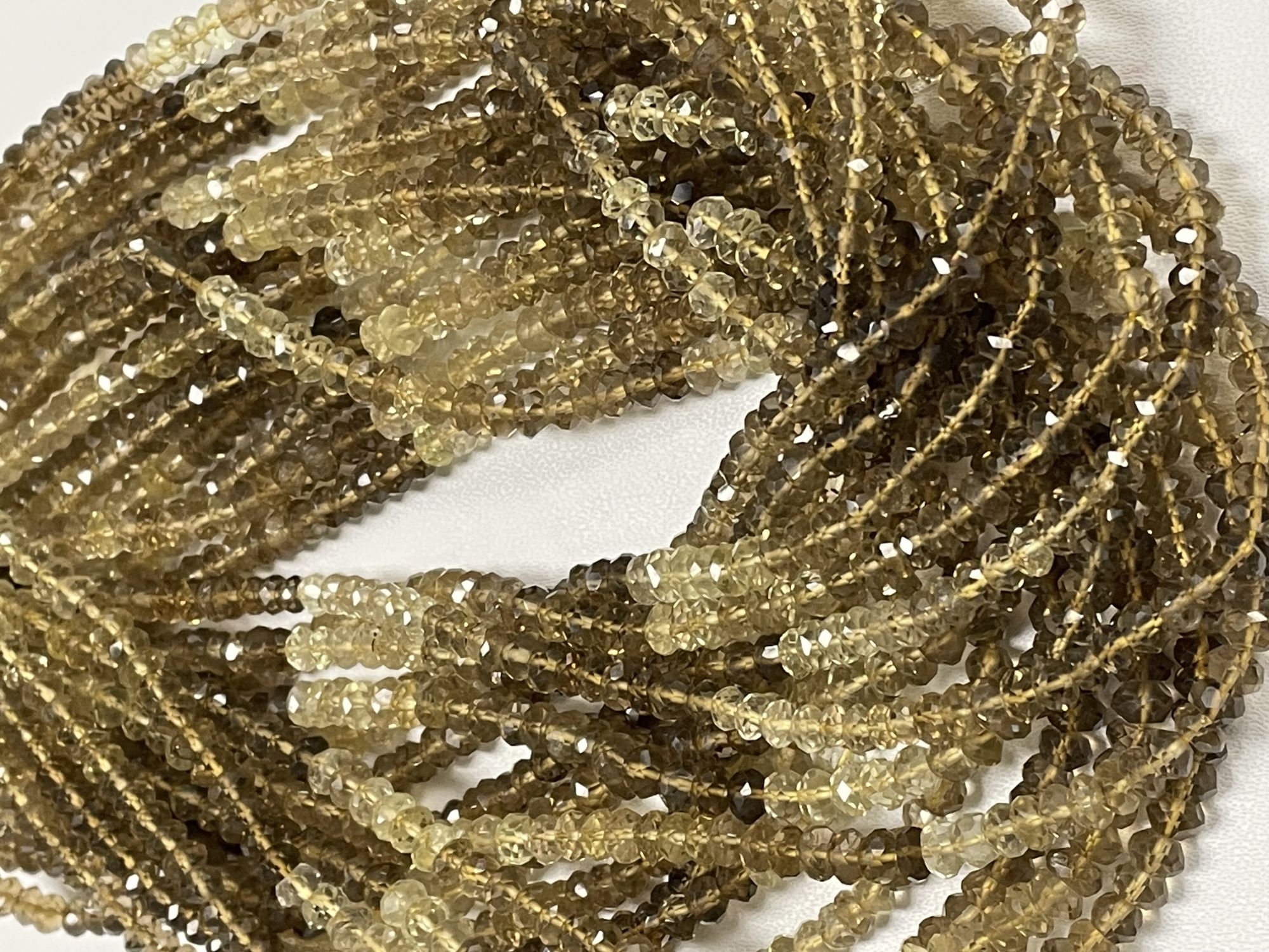 Beer Whisky Quartz Rondelle Faceted