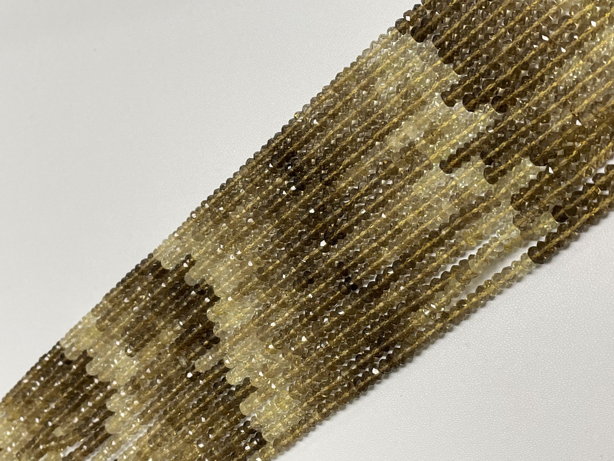 Beer Whisky Quartz Rondelle Faceted