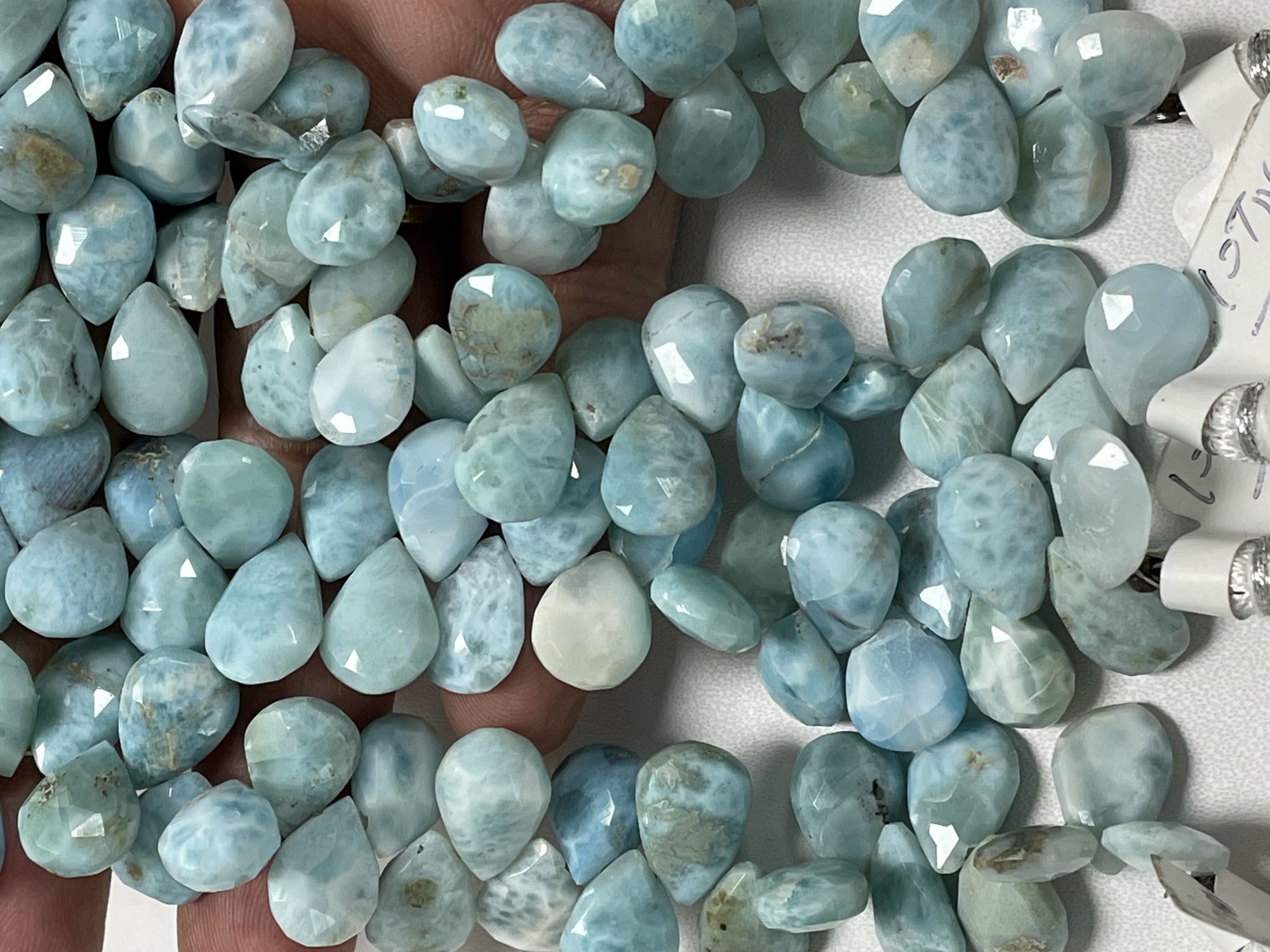 Larimar Pear Faceted