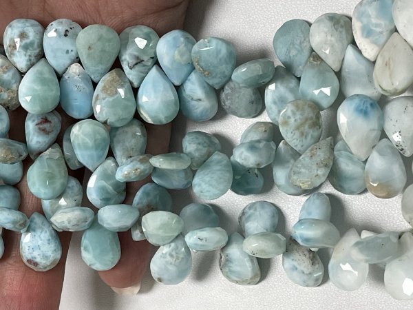 Larimar Pear Faceted