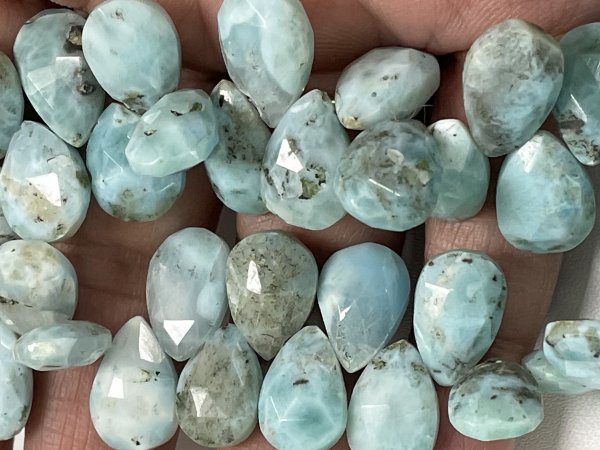 Larimar Pear Faceted