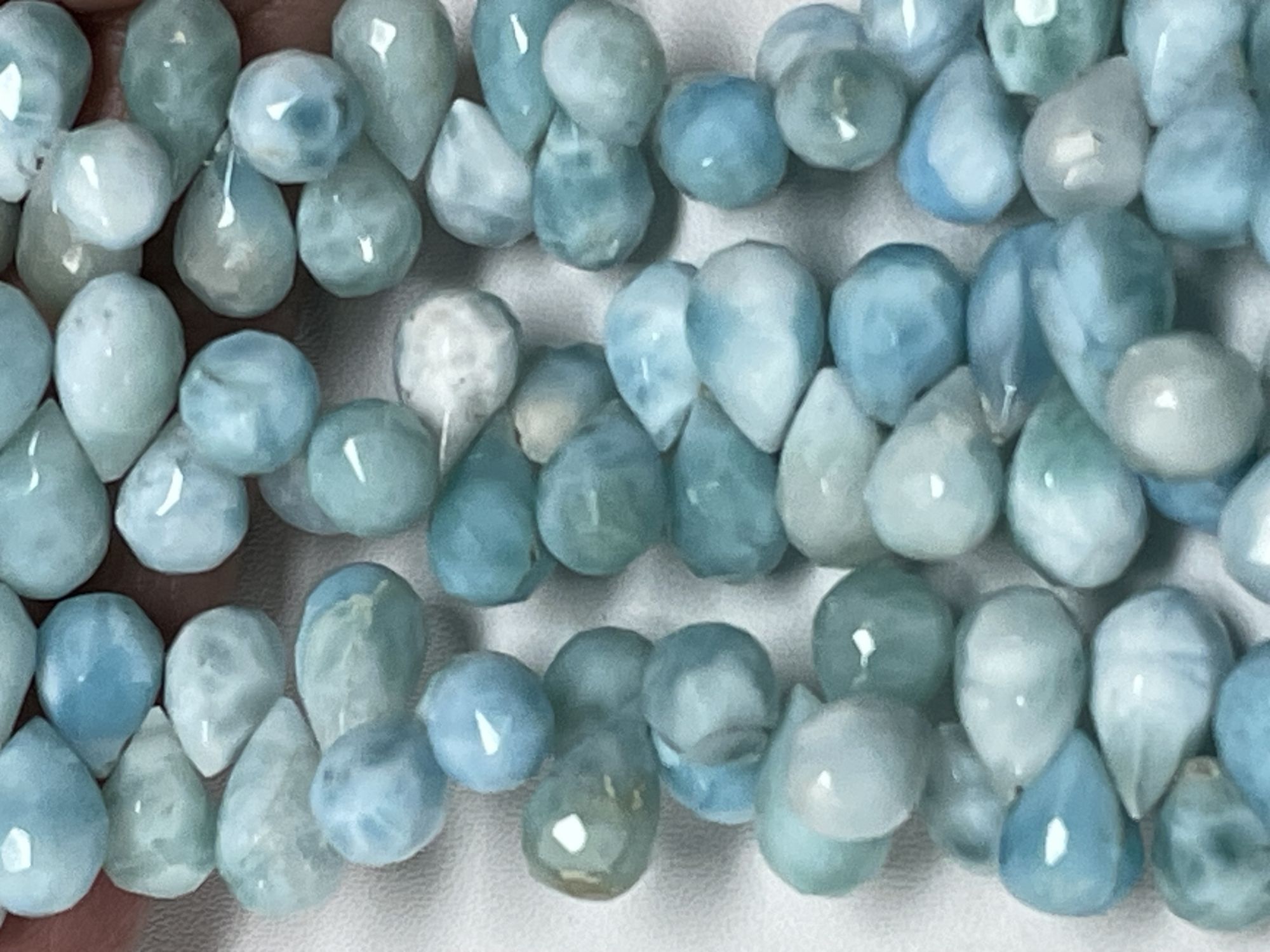Larimar Drop Faceted