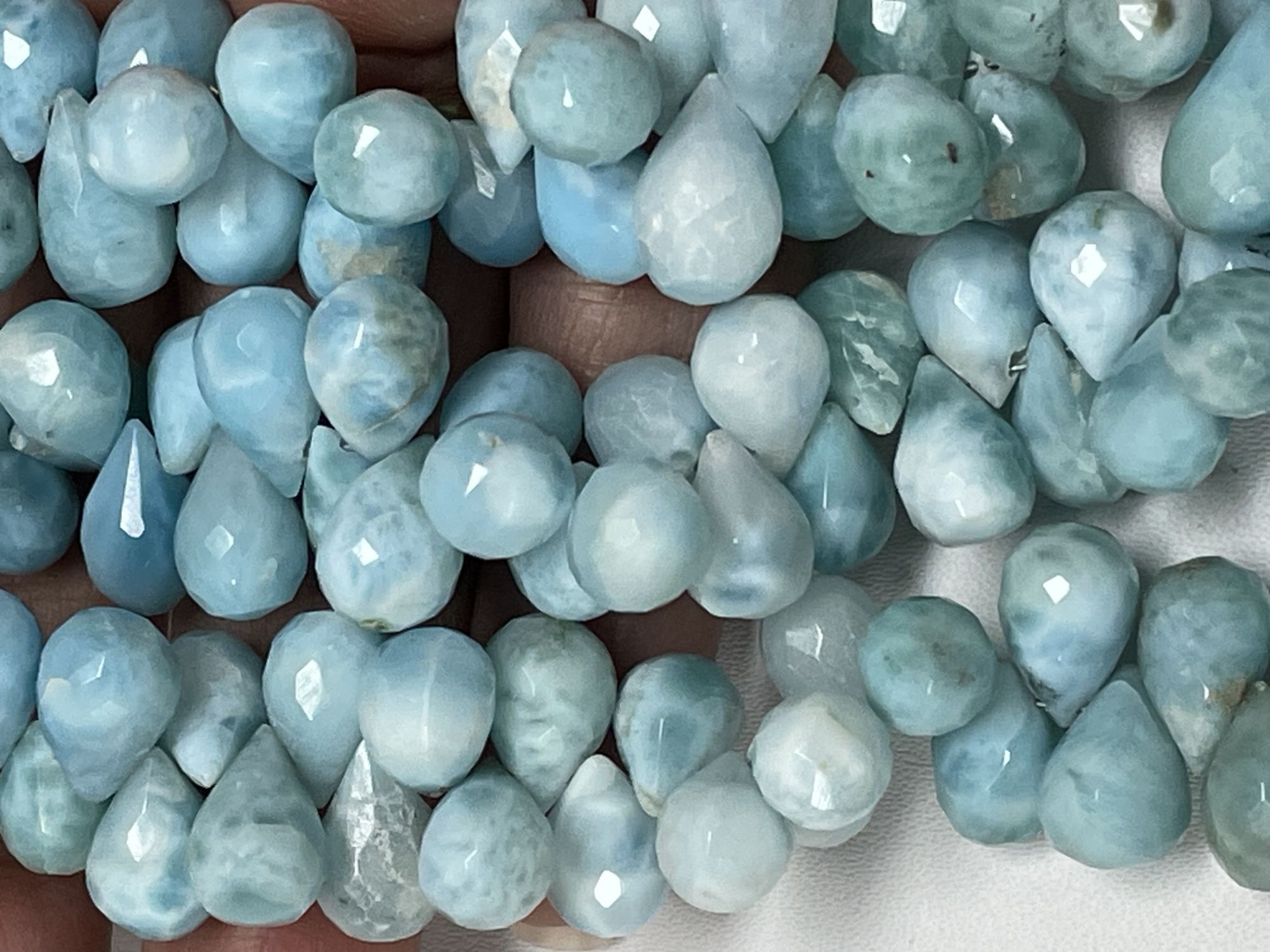Larimar Drop Faceted