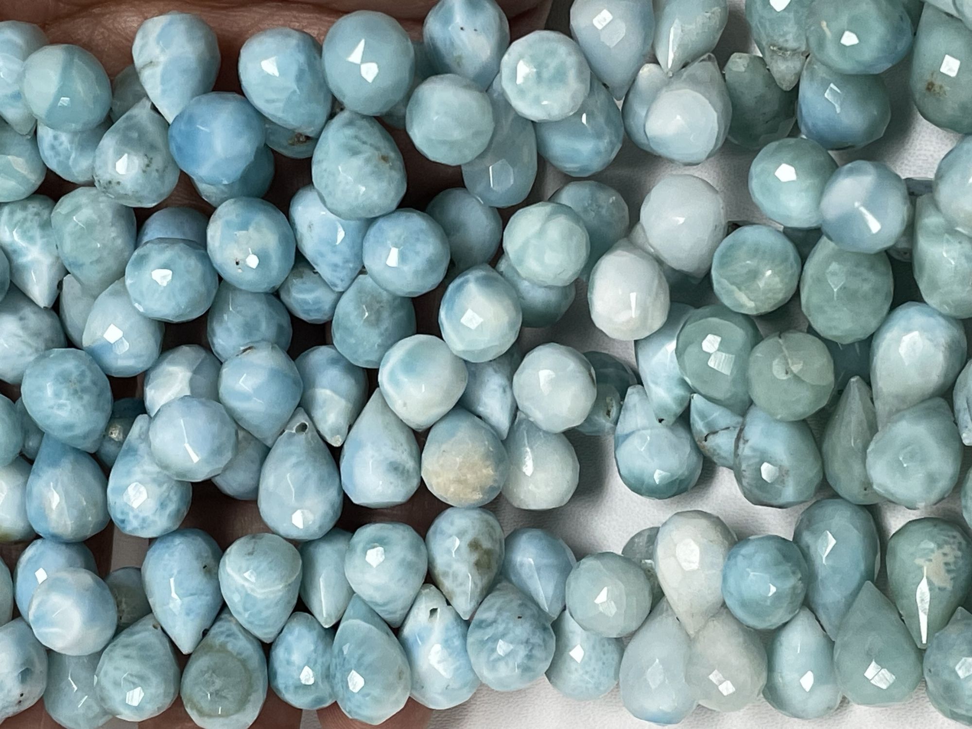 Larimar Drop Faceted