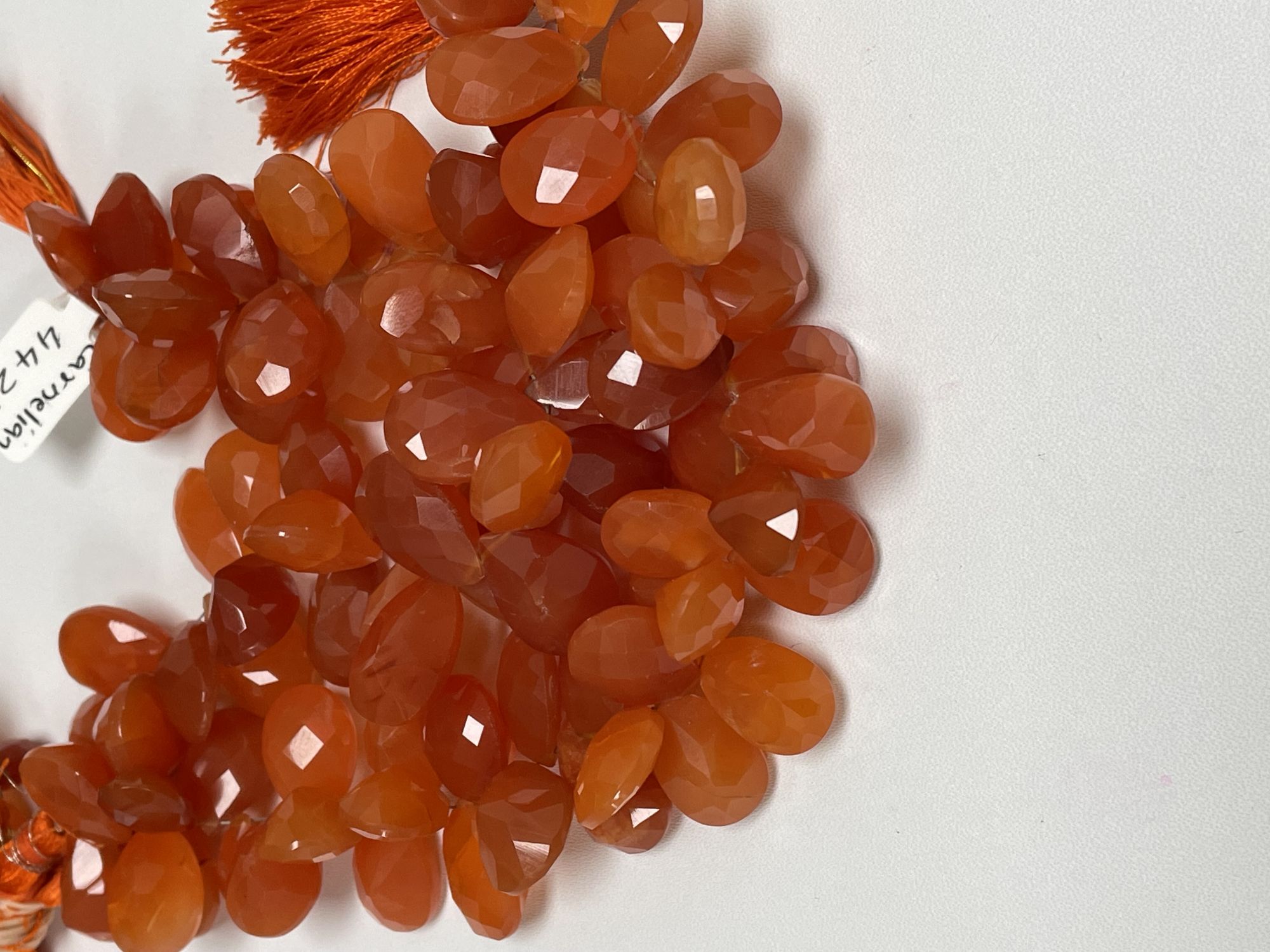 Carnelian Pear Faceted