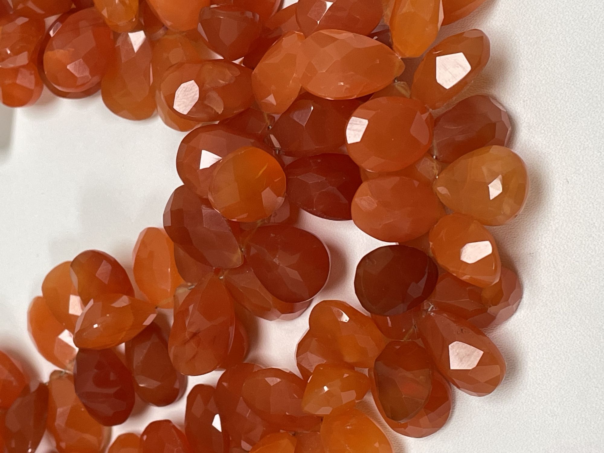 Carnelian Pear Faceted