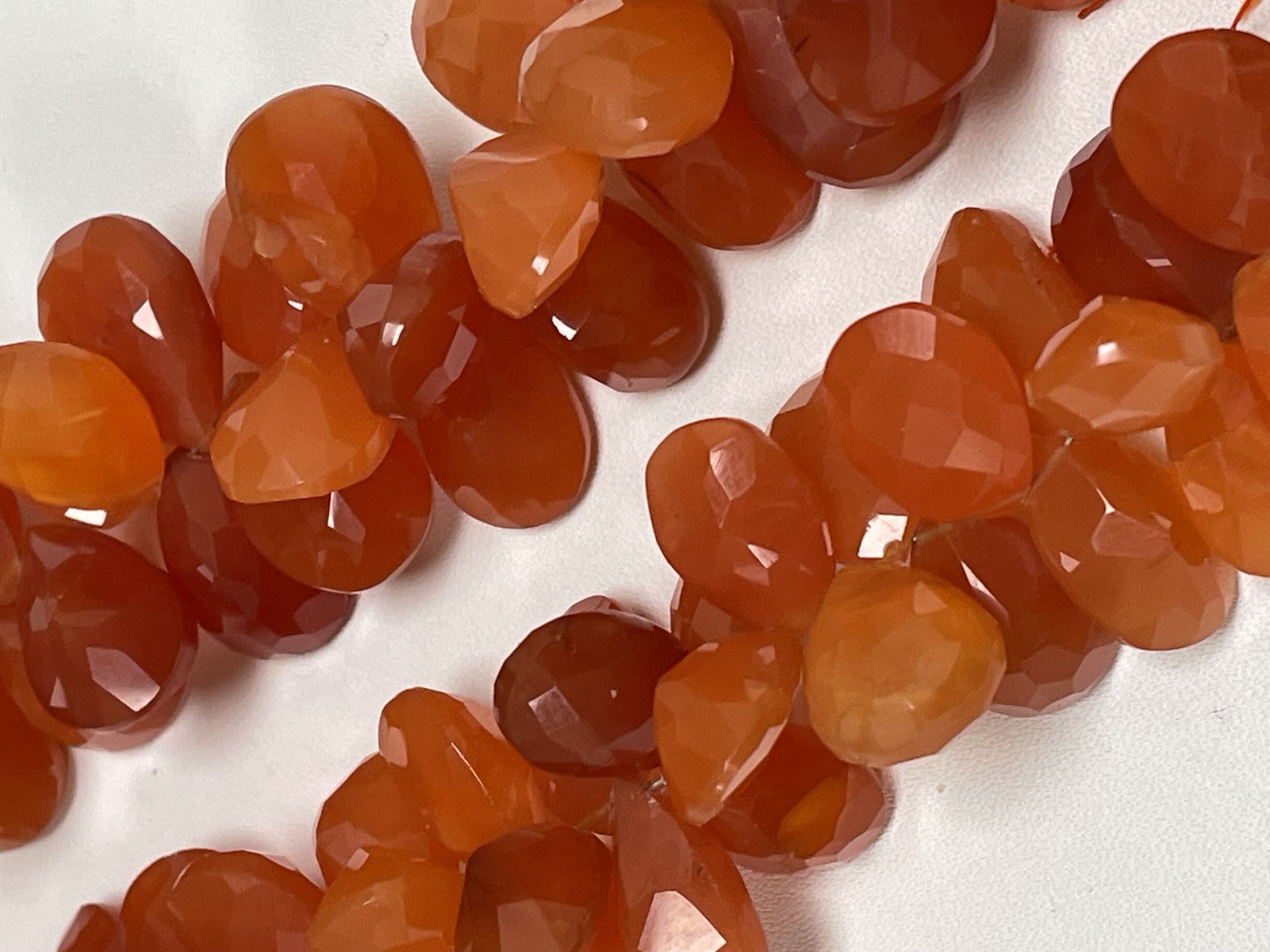 Carnelian Pear Faceted