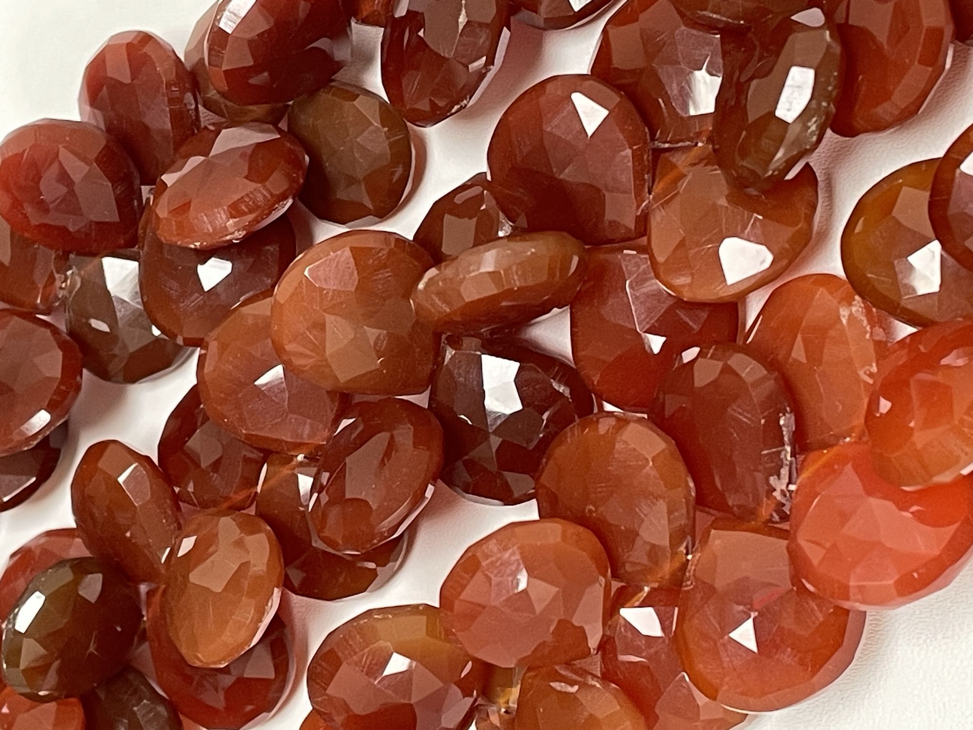 Carnelian Heart Faceted