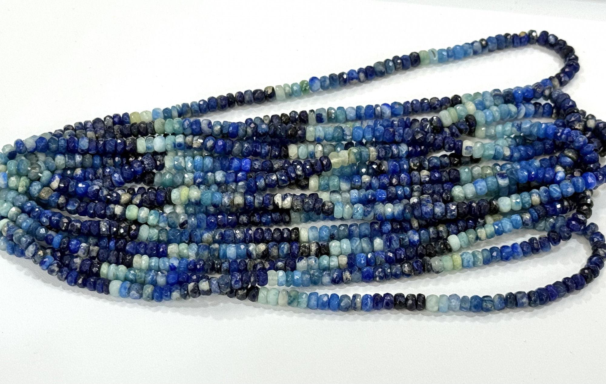 Natural Afghanite Faceted Rondelle Beads