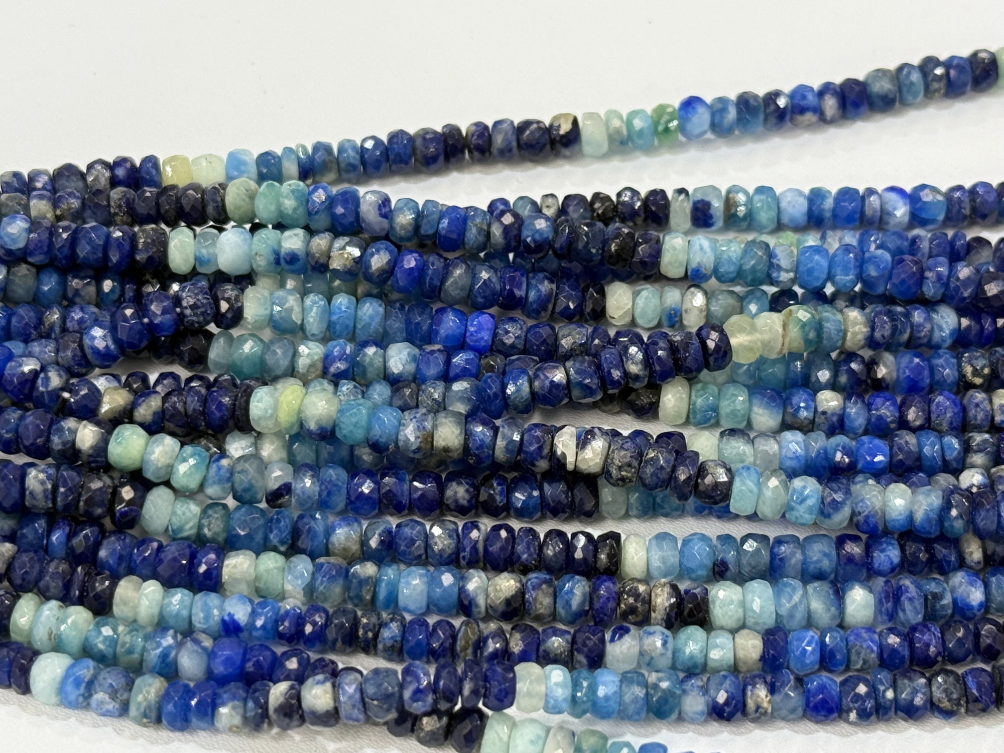 Natural Afghanite Faceted Rondelle Beads