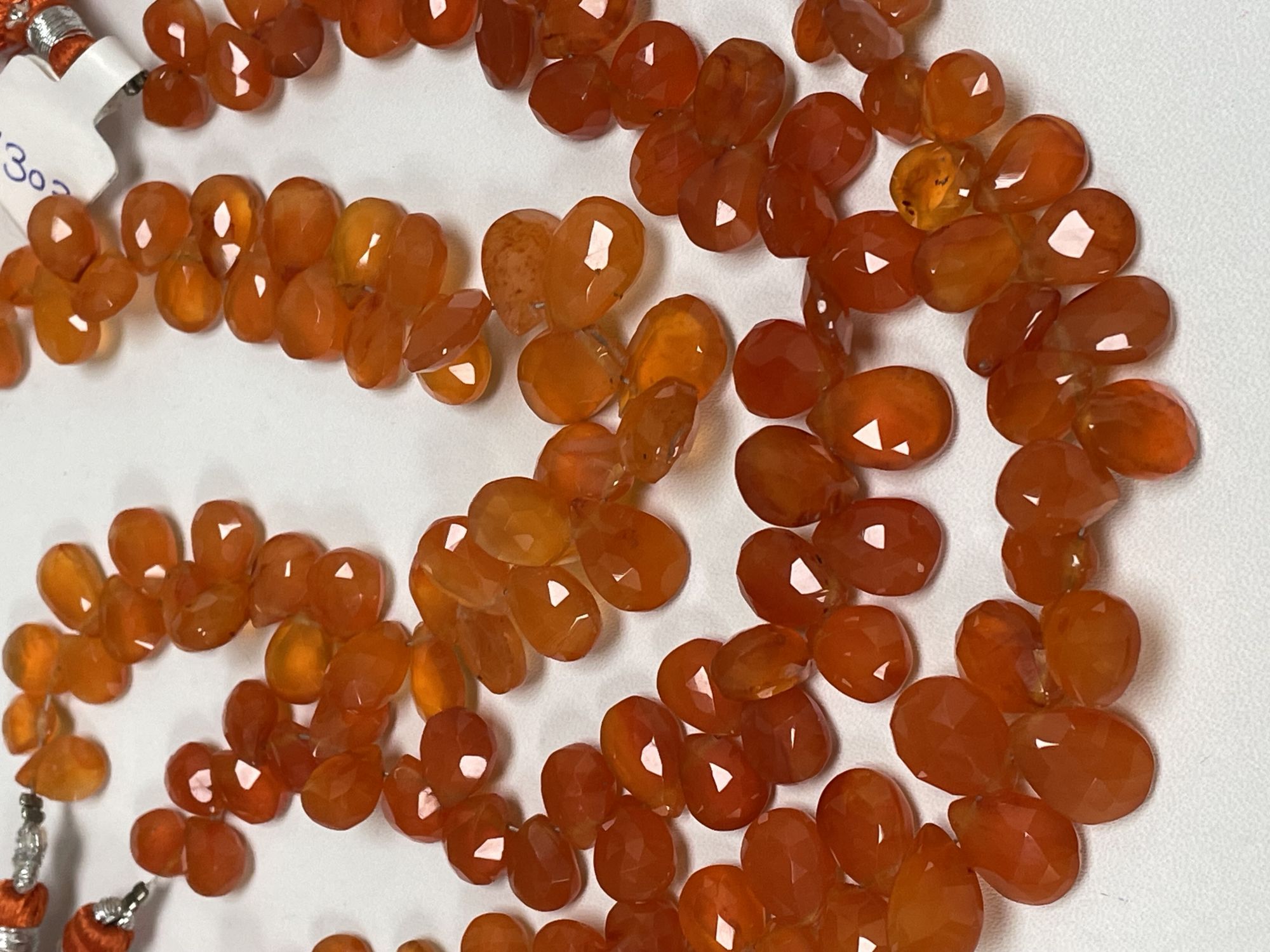 Carnelian Pear Faceted