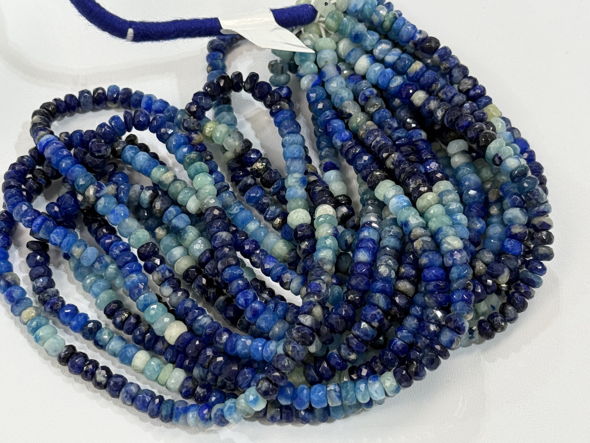 Natural Afghanite Faceted Rondelle Beads